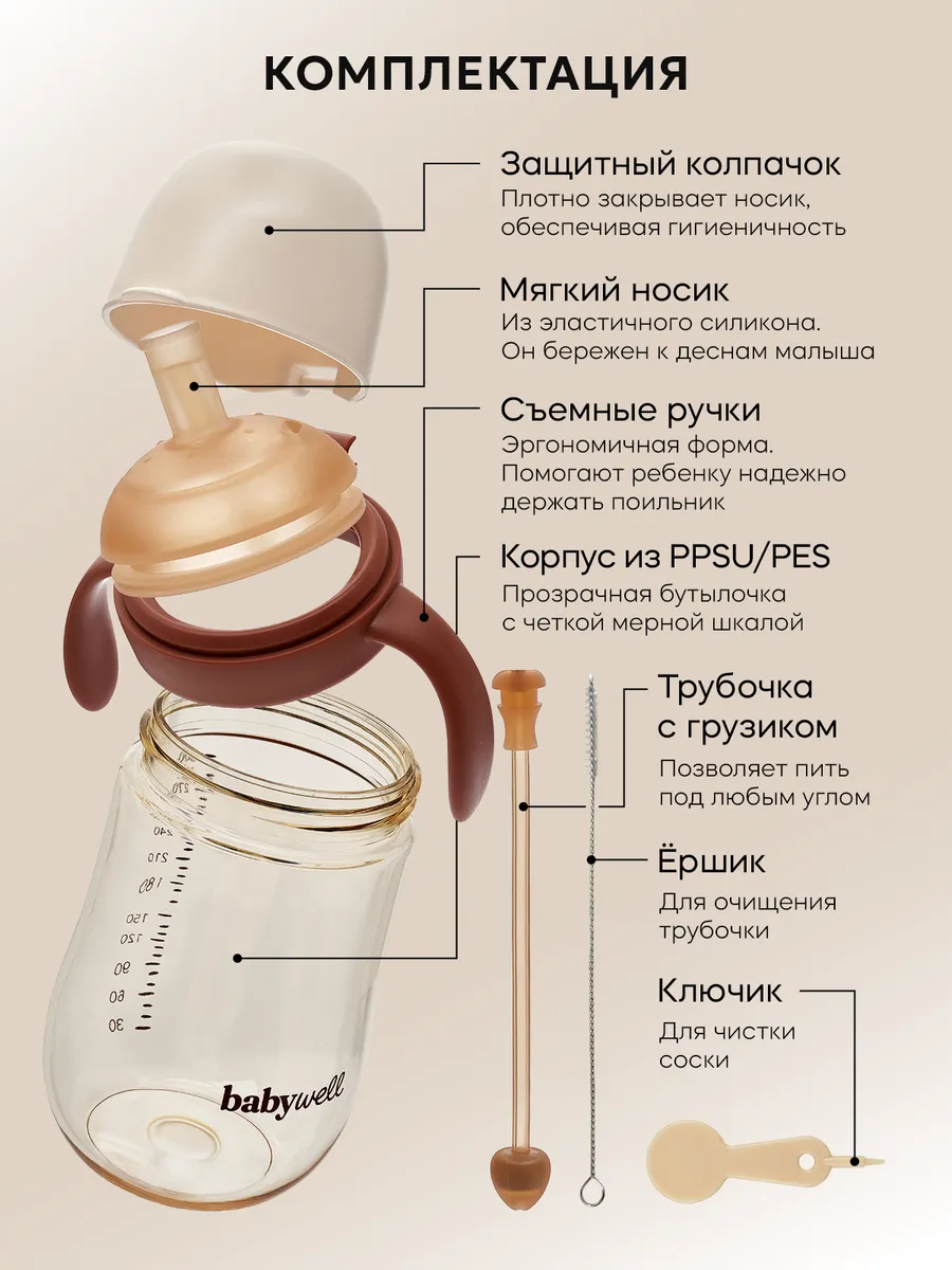 Поильник BabyWell 300 мл 1 шт. - фото 10