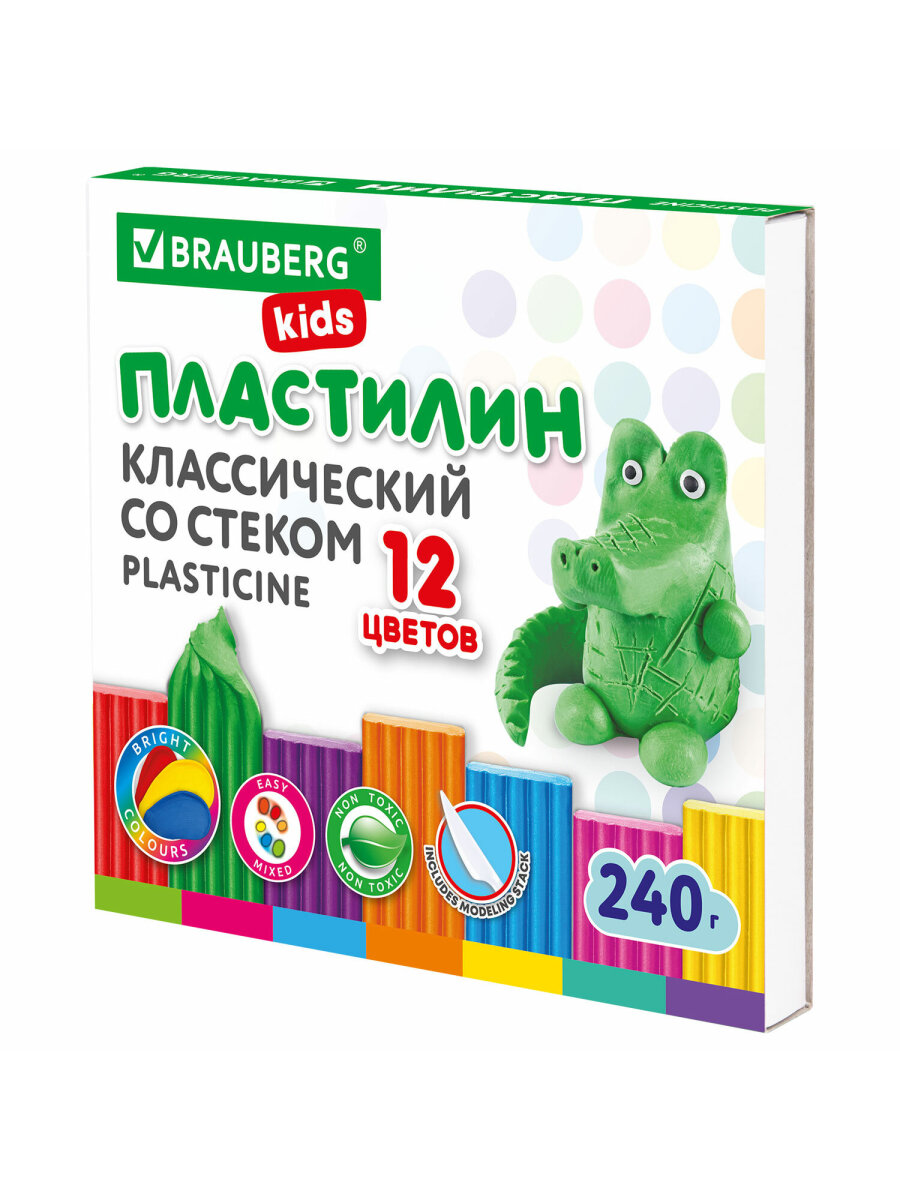 Пластилин Brauberg 12 цв. - фото 5