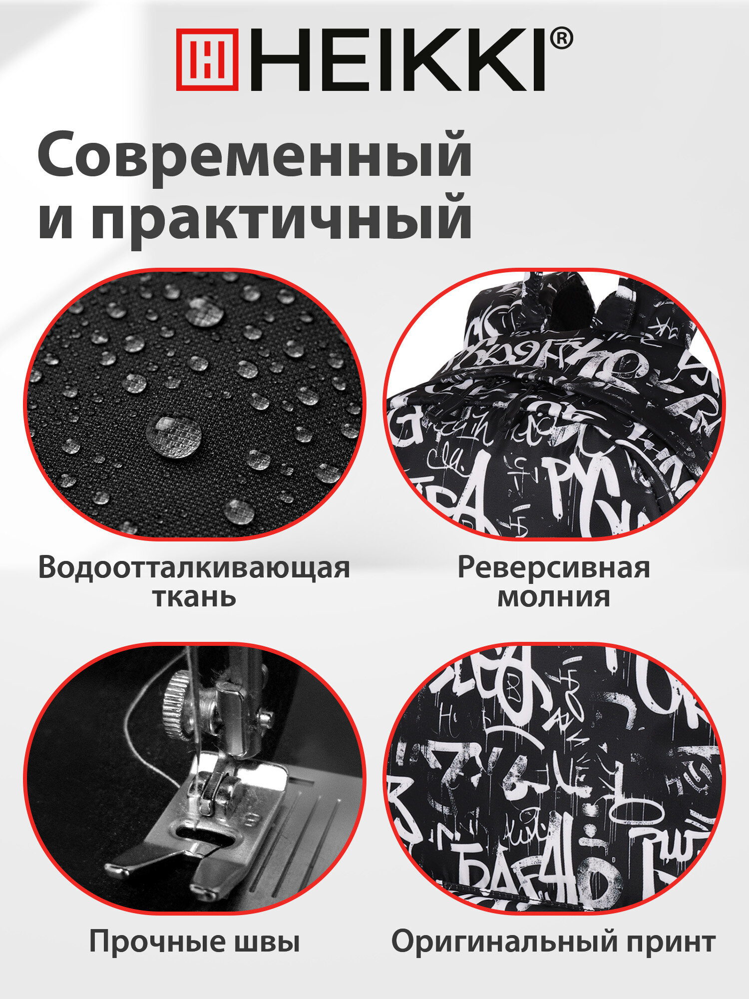 Рюкзак HEIKKI школьный городской для подростков для ноутбука - фото 5