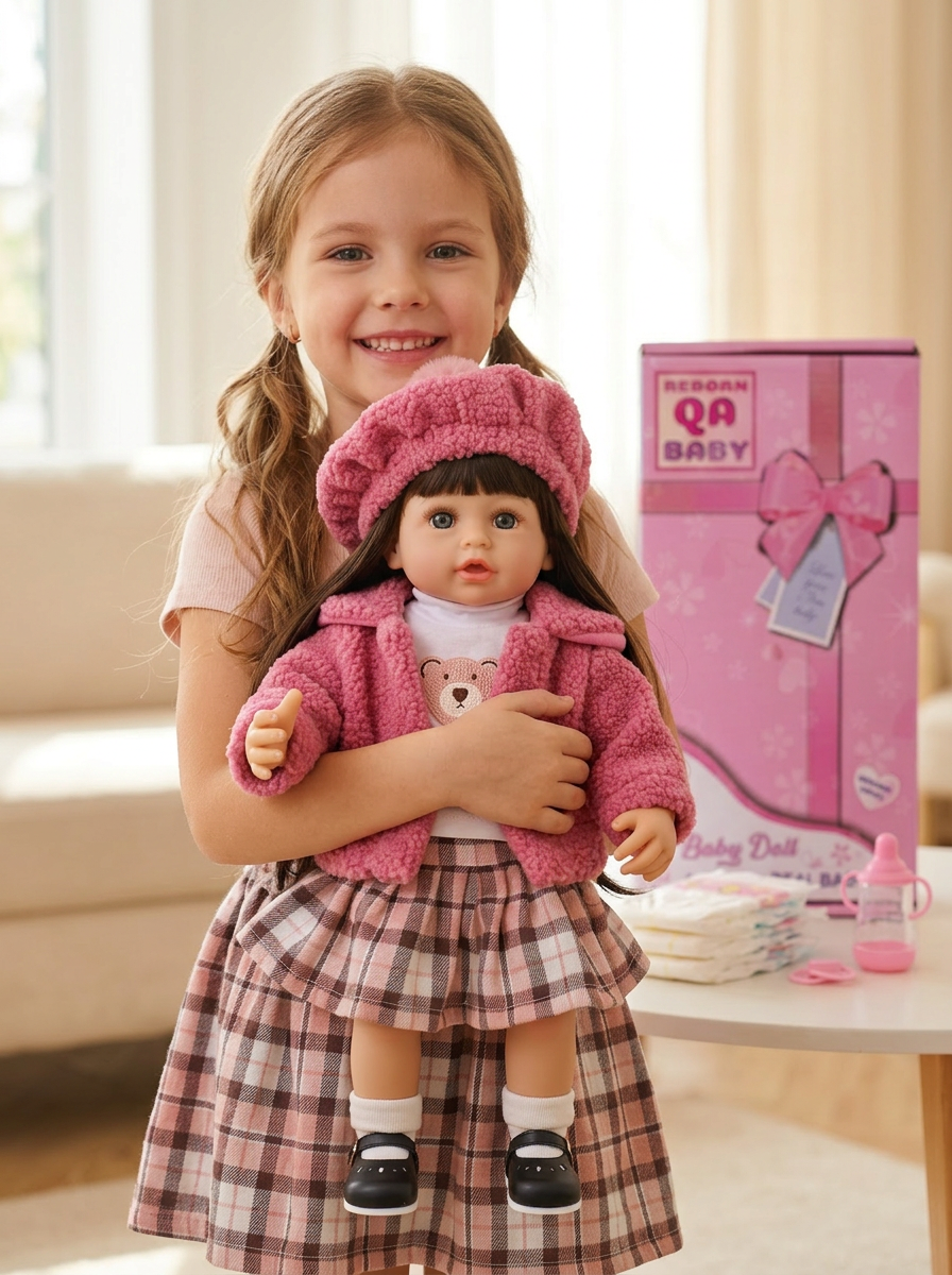 Кукла классическая QA BABY Реборн интерактивная говорящая высота 55 см KD22915А - фото 9