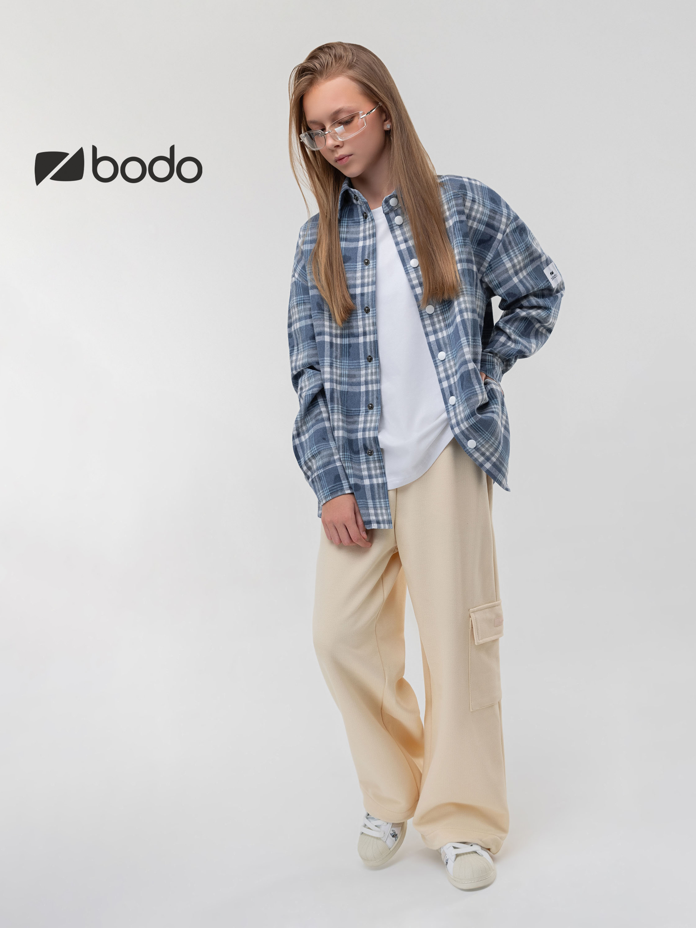 Рубашка Bodo 38-30МU_серо-синий - фото 5