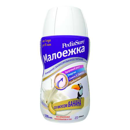 Набор смесей Similak PediaSure Малоежка банан 200мл*4шт с 1года