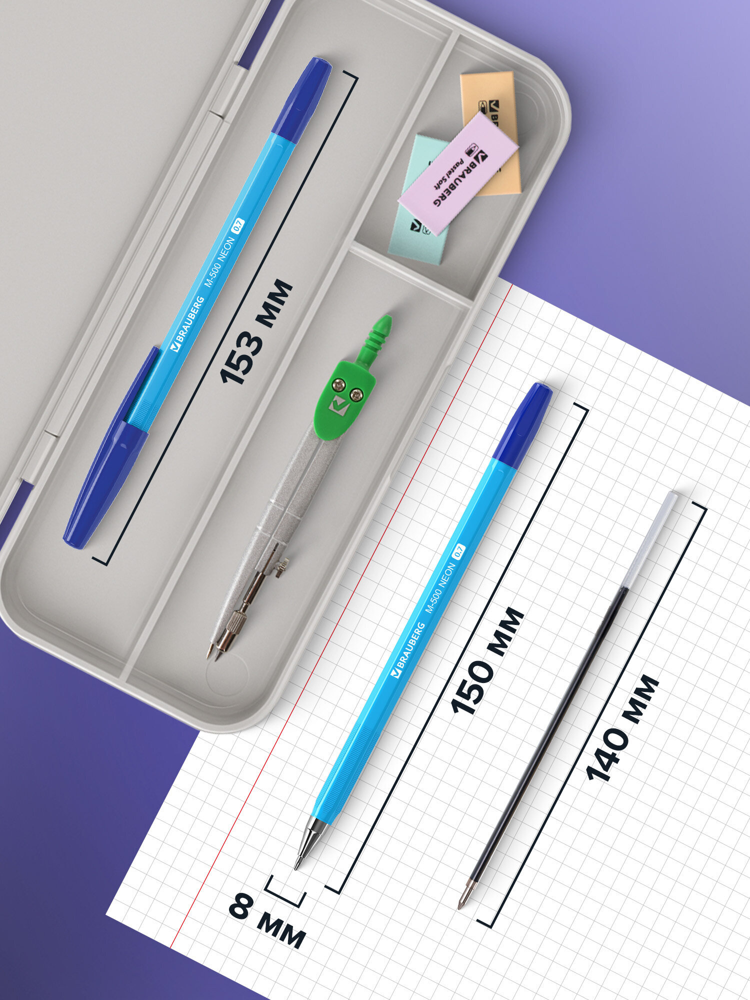 Ручка шариковая Brauberg 50 шт. - фото 3