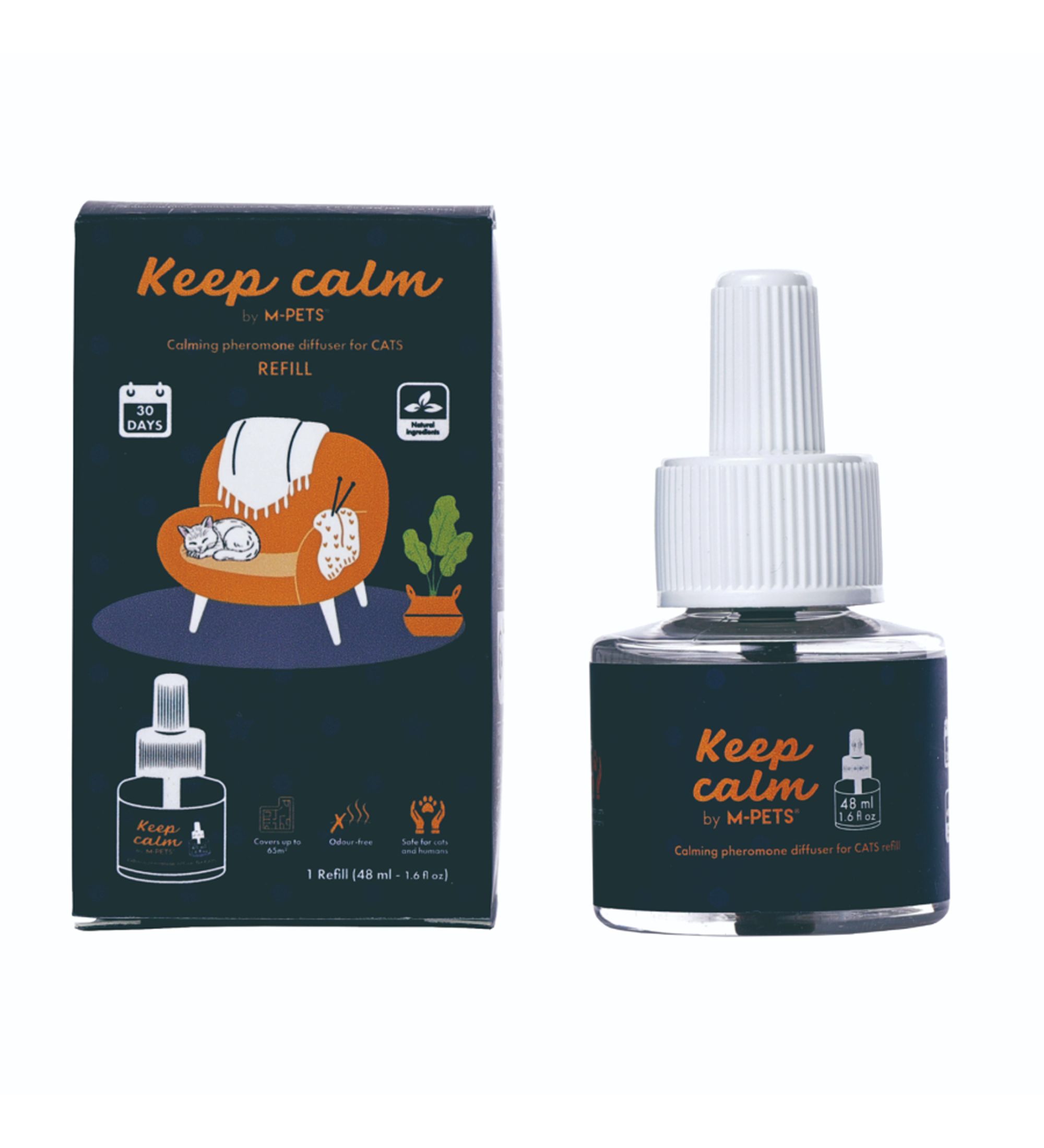 Флакон сменный для кошек M-PETS KEEP CALM успокаивающий феромон 48мл - фото 9