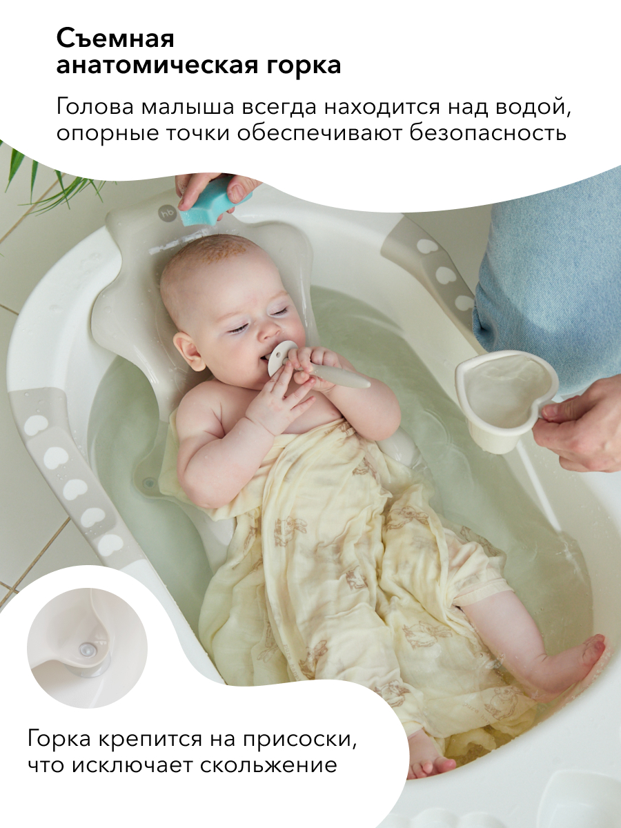 Ванночка Happy Baby Bath comfort белый - фото 4