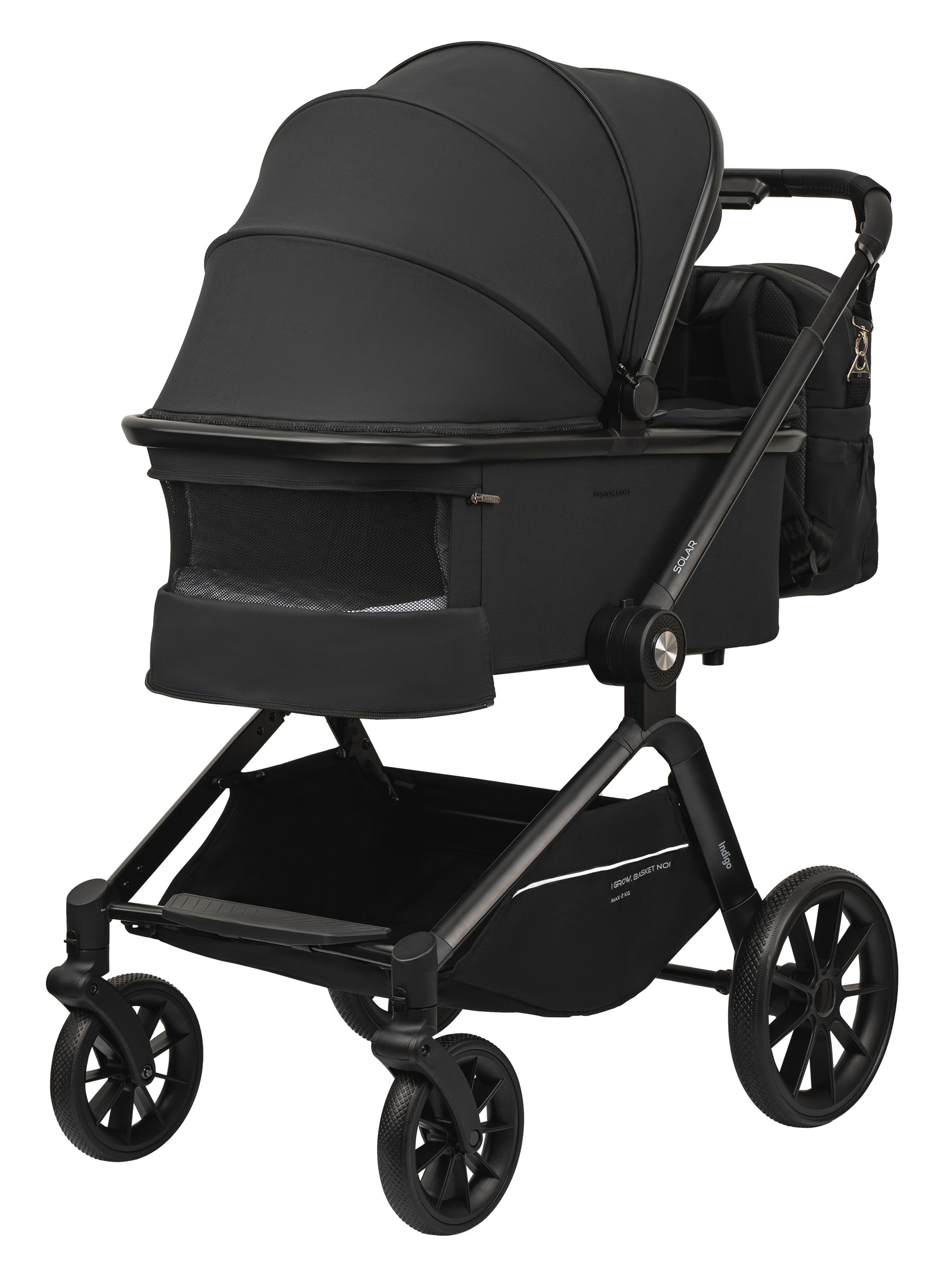 Коляска 2в1 Indigo Solar черный - фото 2