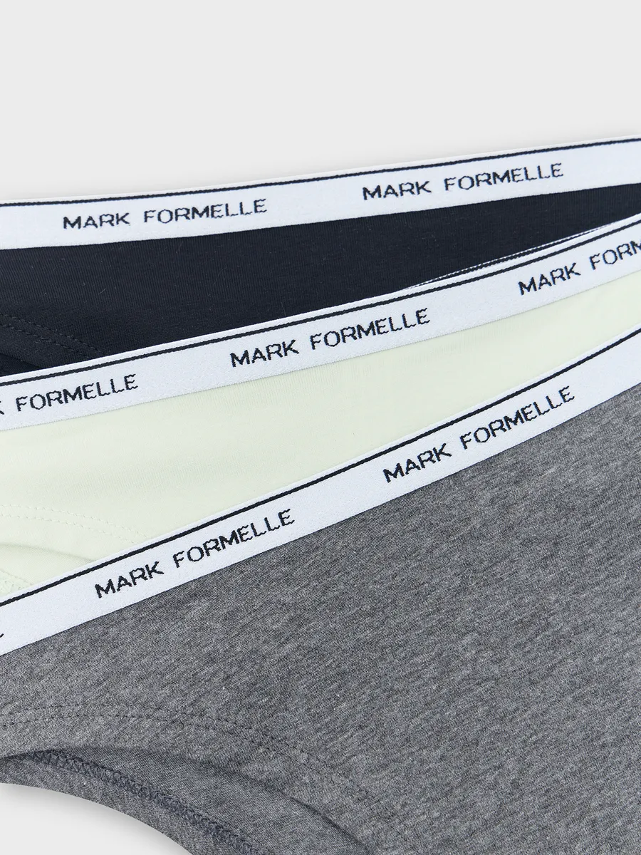 Трусы 3 шт Mark Formelle (Марк Формэль) 412574-1-3/т.серый меланж 4348-F +мятный +черный - фото 11