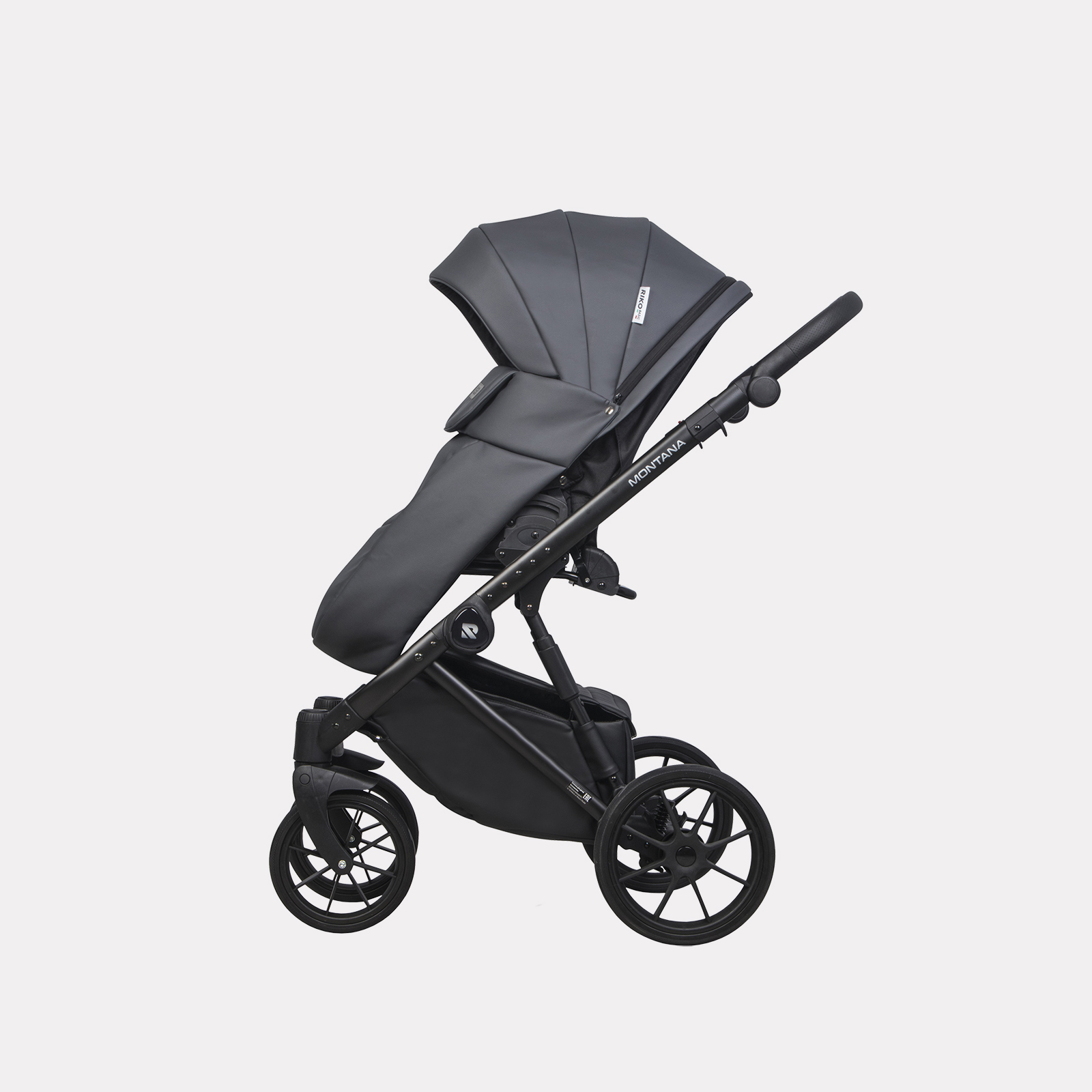 Коляска 3в1 Riko Basic Montana Ecco черный - фото 10