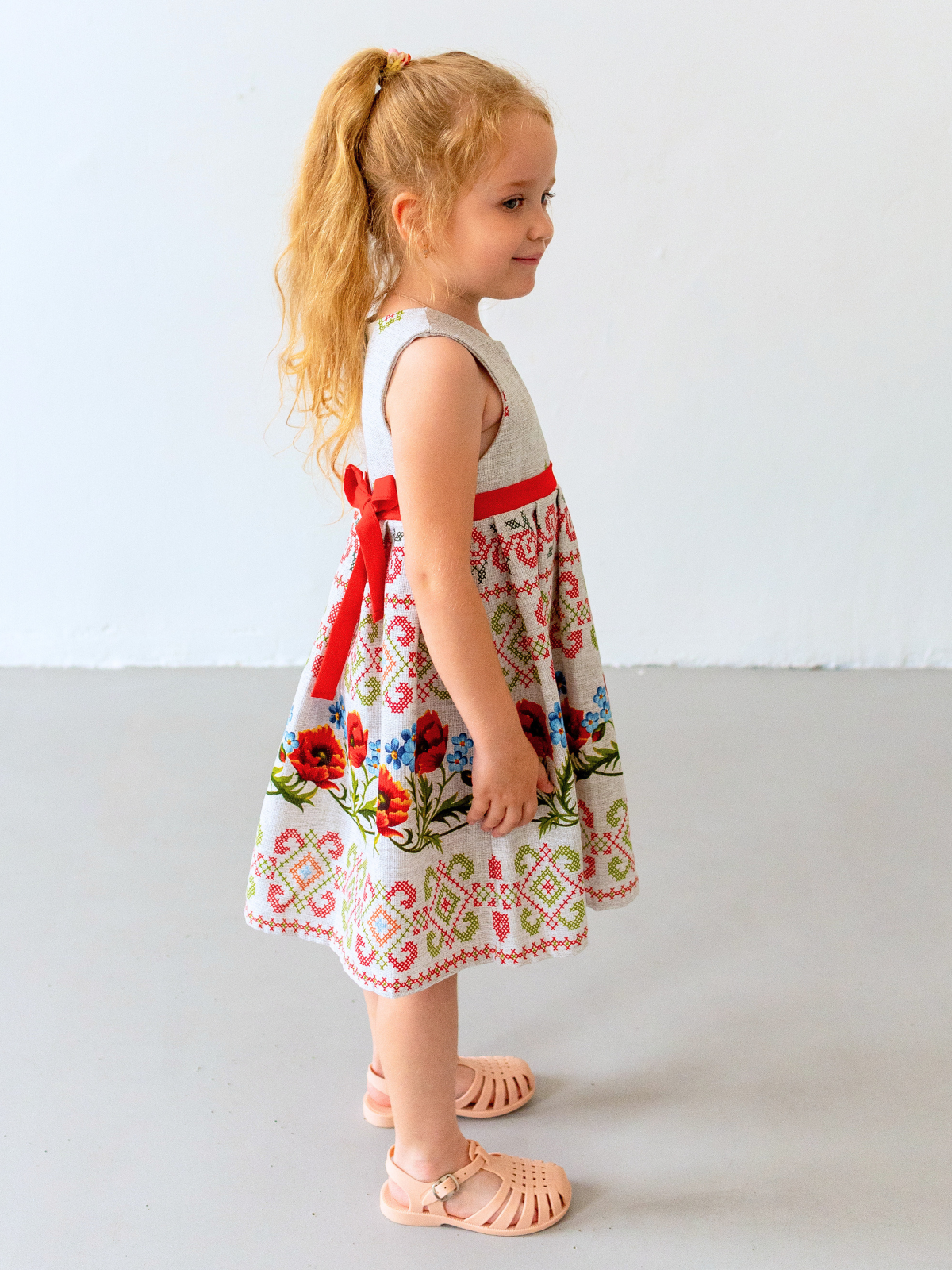 Платье MOUN платье_рогожка_к/р_маки - фото 11