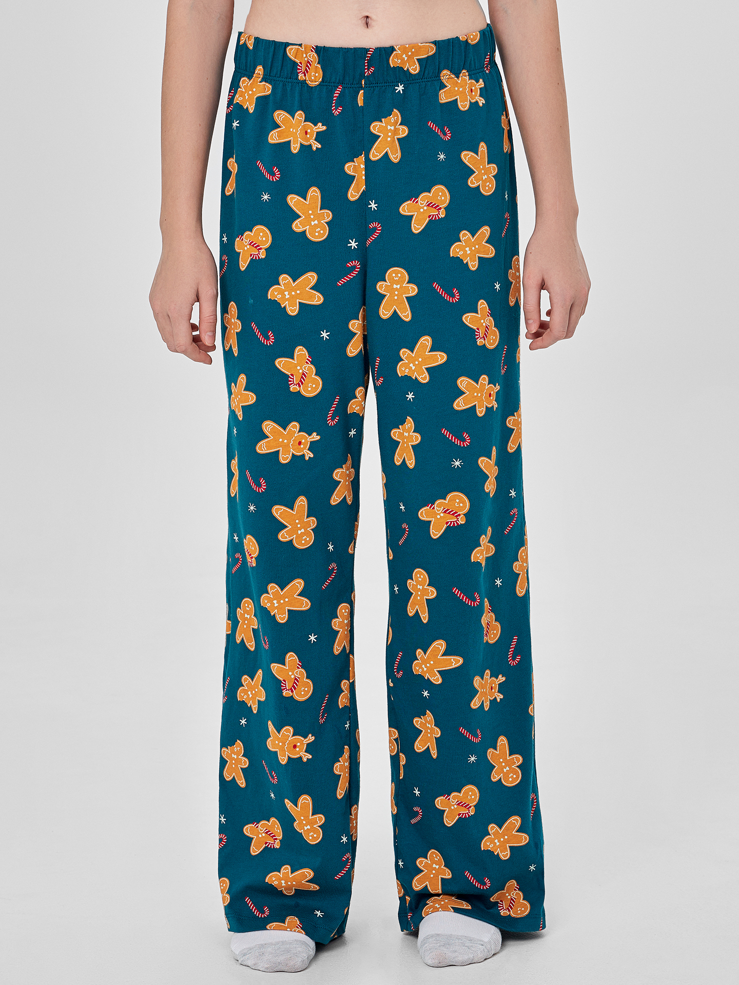 Брюки Mark Formelle (Марк Формэль) 587001/праздничные печеньки на зеленом - фото 1