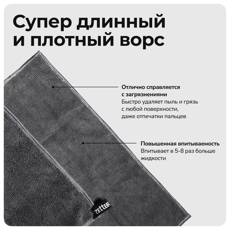 Салфетка из микрофибры Zetter универсальная 2 шт
