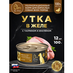 Корм влажный для собак Clan De File Утка филе в желе ж/б 100г 12 шт