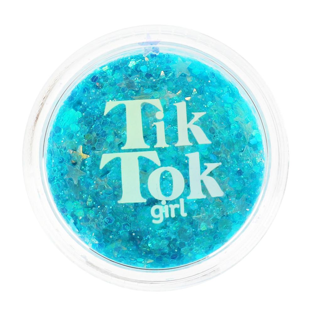 Гель-блестки для тела и волос Tik Tok Girl Голубые - фото 1