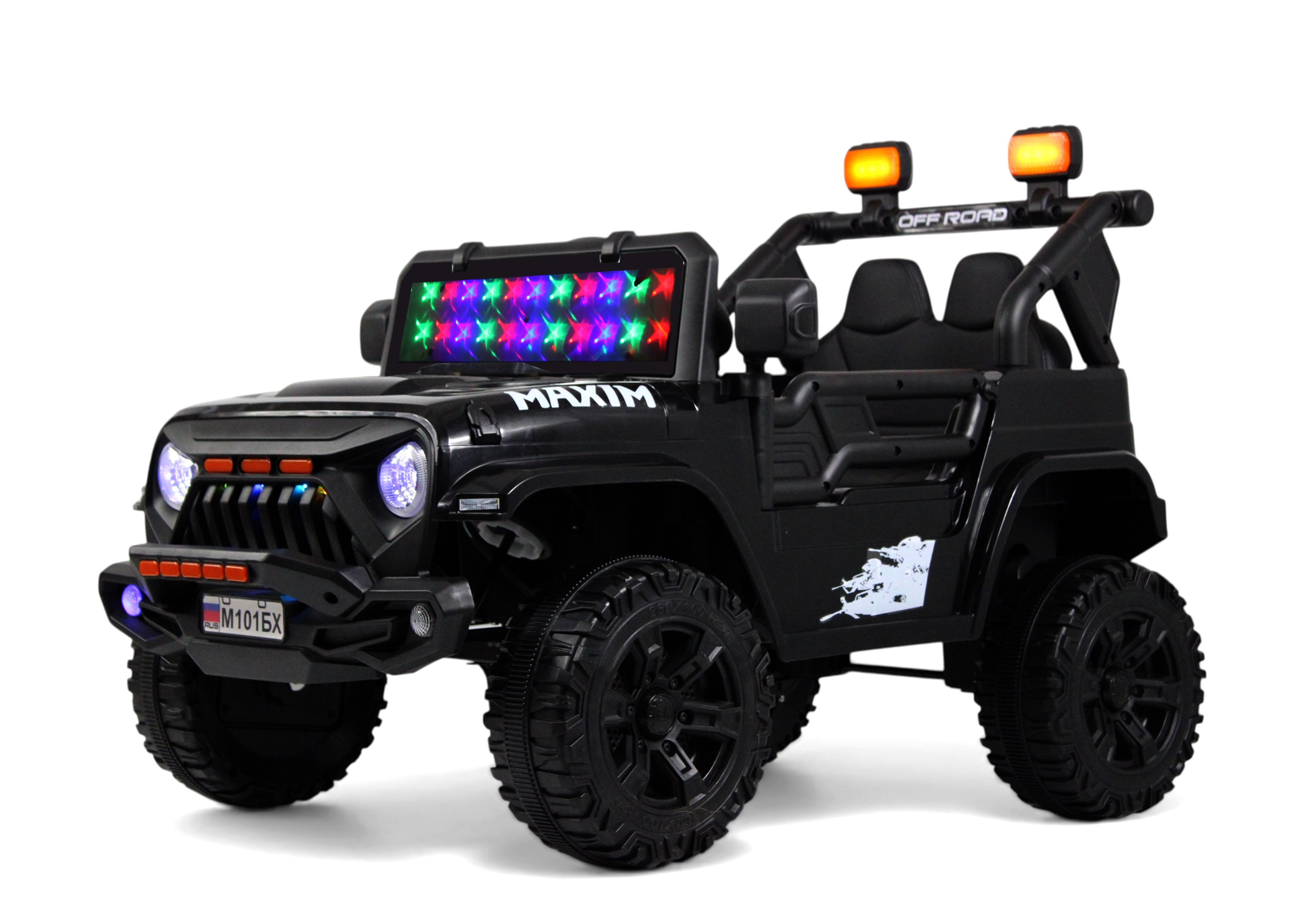Электромобиль RIVERTOYS М101БХ-BLACK С пультом ДУ - фото 2