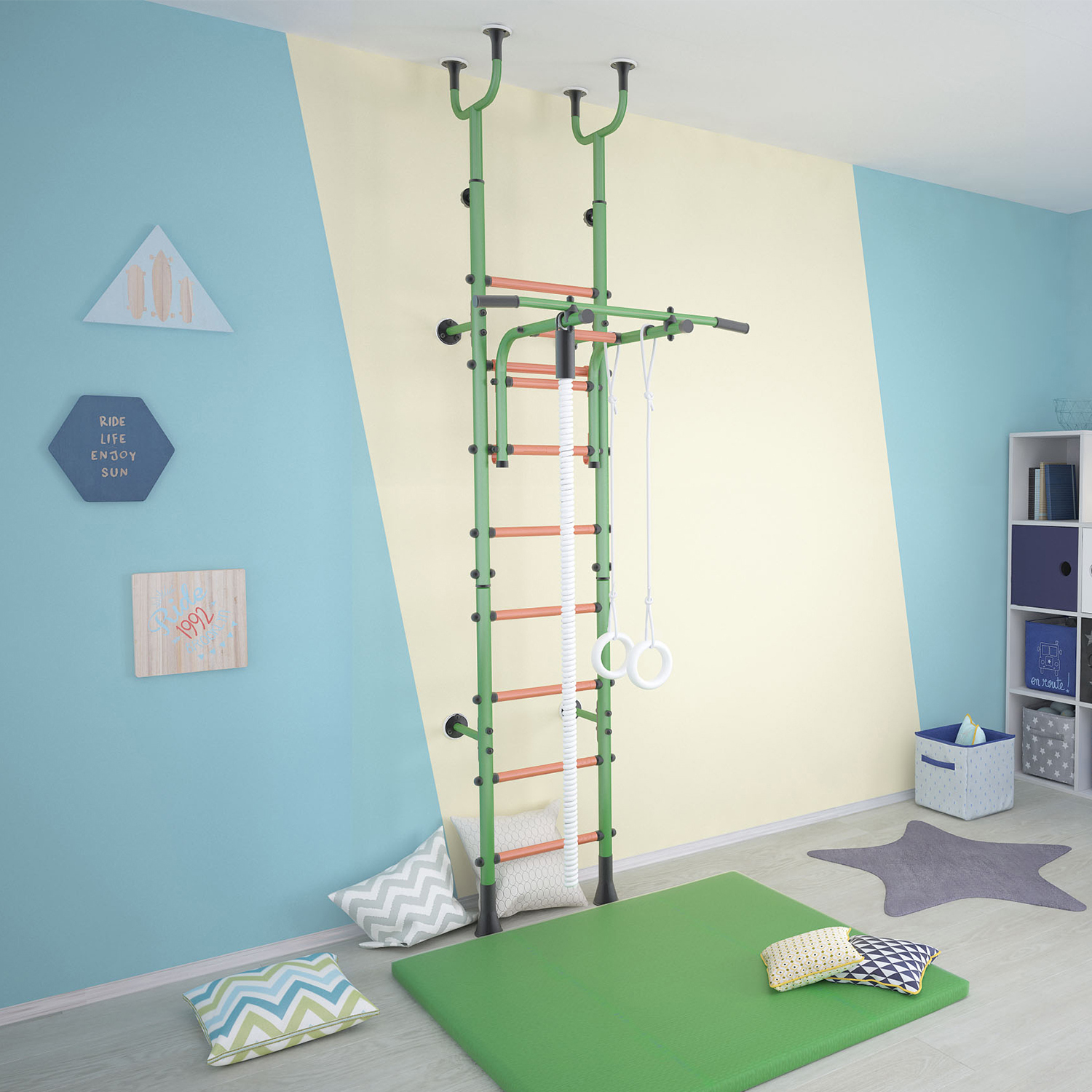 Детский спортивный комплекс Polini kids Sport Active комбинированный Зеленый - фото 4