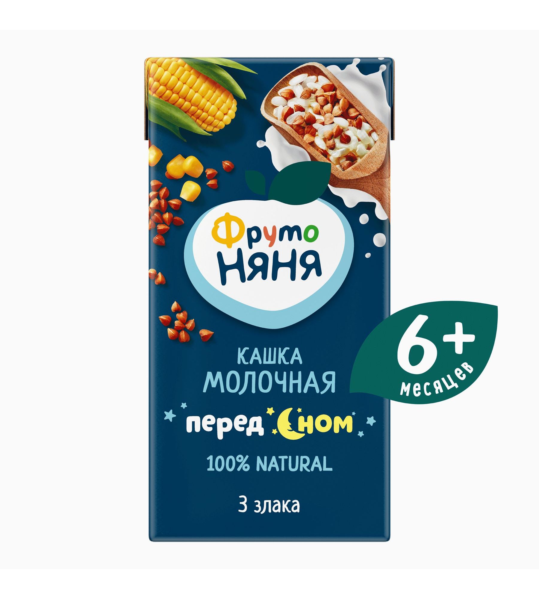 Изображение товара Молочная злаковая кашка ФрутоНяня для детей с 6 месяцев, 200 г Изображение товара Молочная злаковая кашка ФрутоНяня для детей с 6 месяцев, 200 г