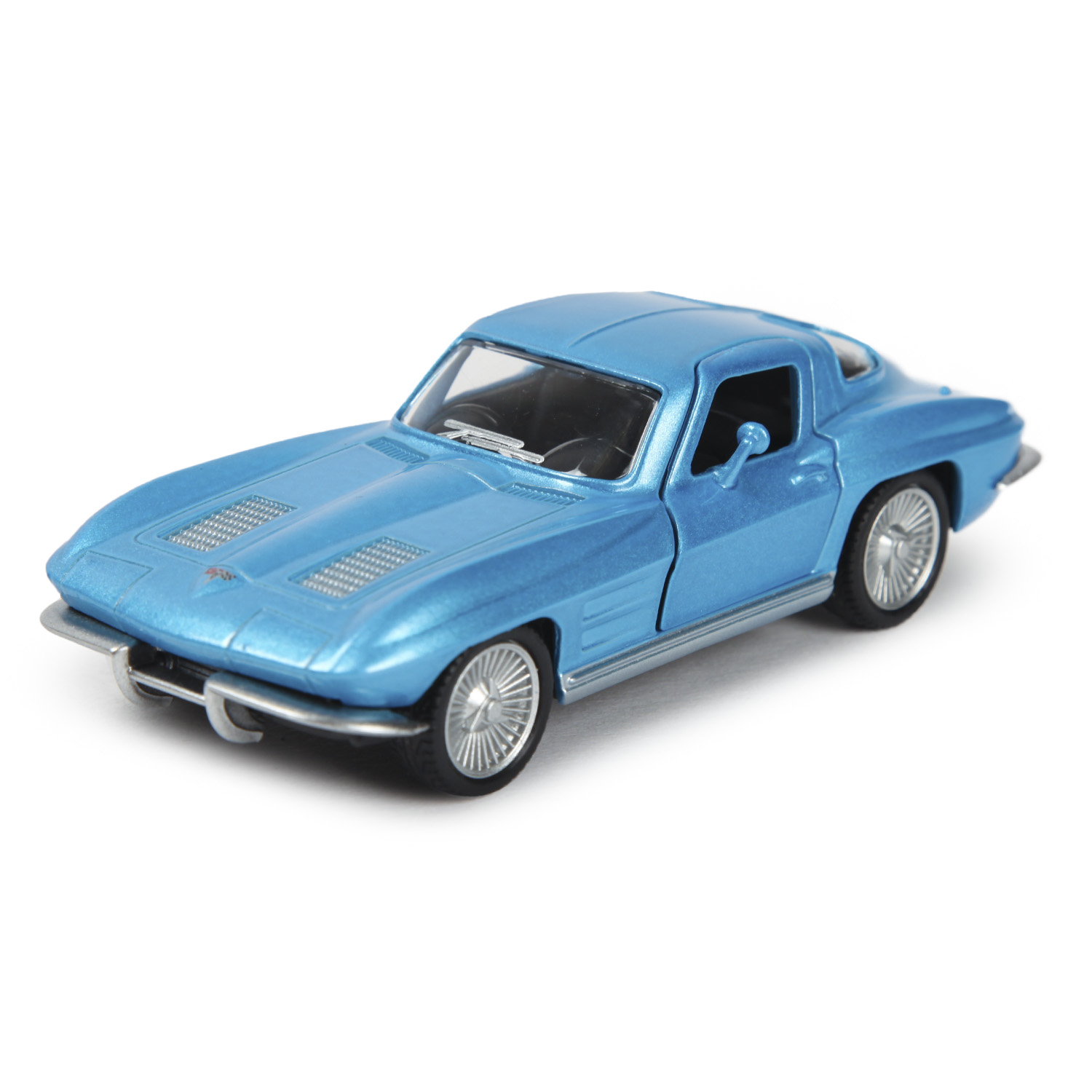 Автомобиль Mobicaro Chevrolet Corvette Stingray Split Window 1:32 голубой 544058 - фото 1