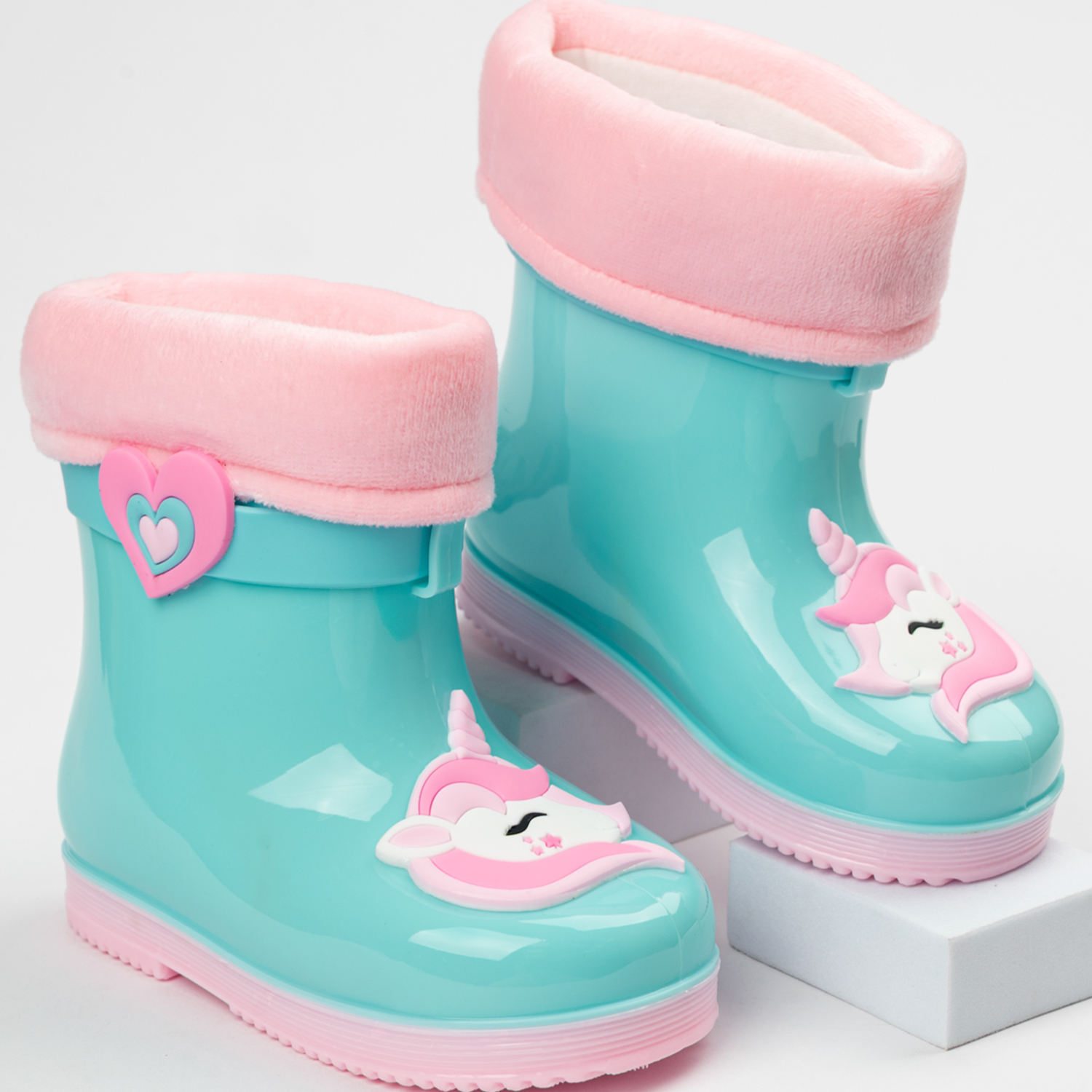 Резиновые сапоги TikkaGo 8U03_2433-1_biruza-pink - фото 1