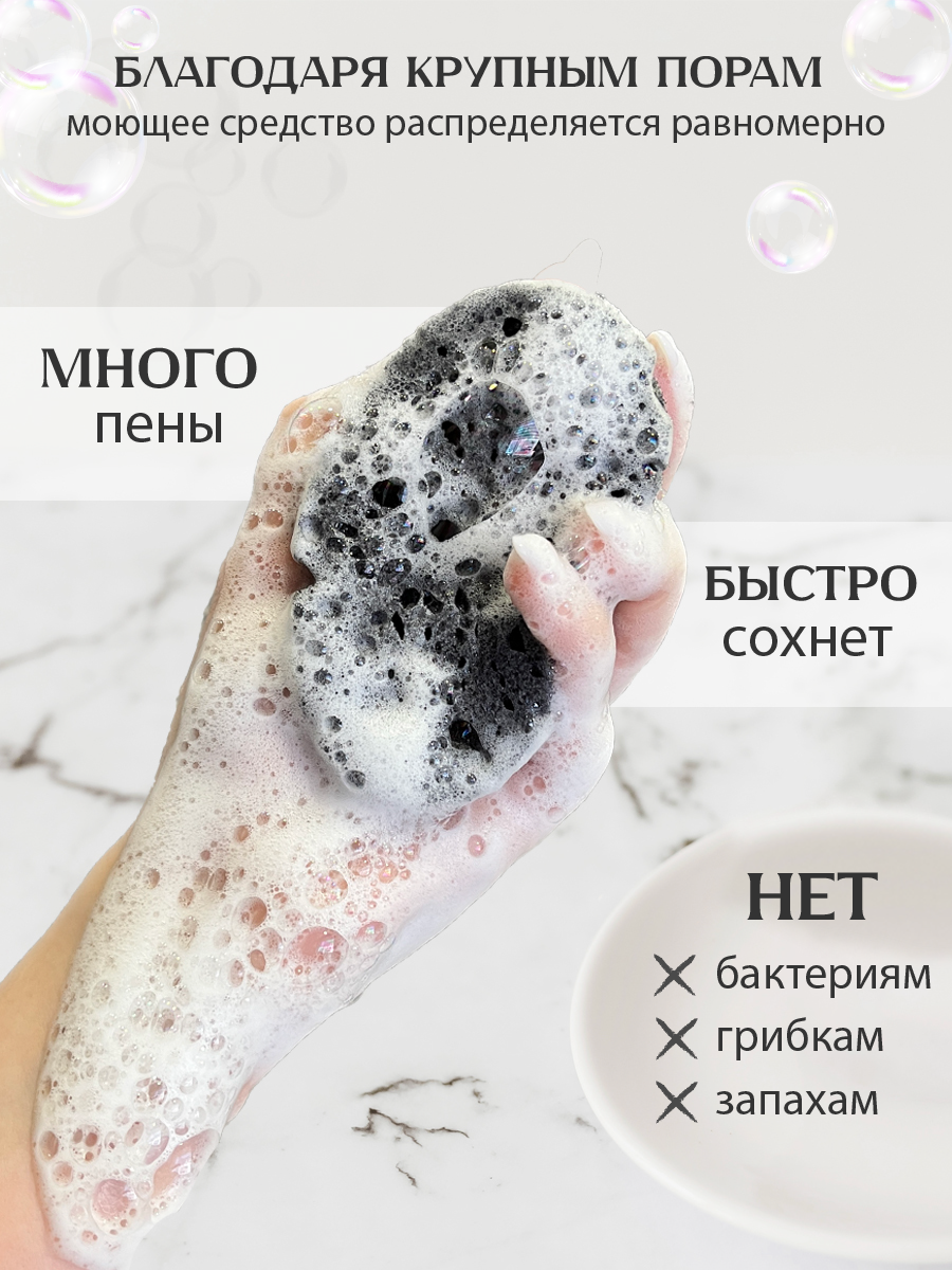 Губки PRO CLEANLY для мытья посуды для кухни поролоновые овальные набор - фото 3
