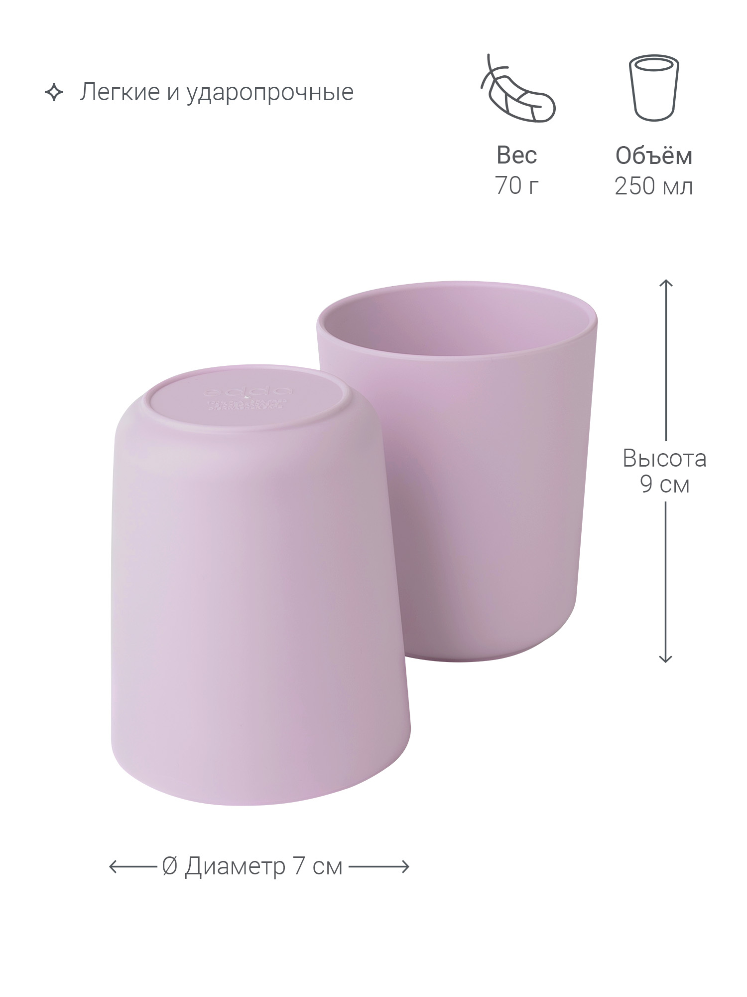 Кружка edda Сирень 250 мл 2 предм. - фото 11