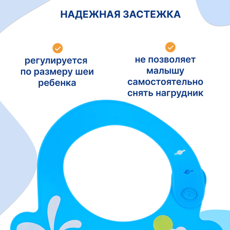 Нагрудник Uviton силикон 1 шт. в ассортименте