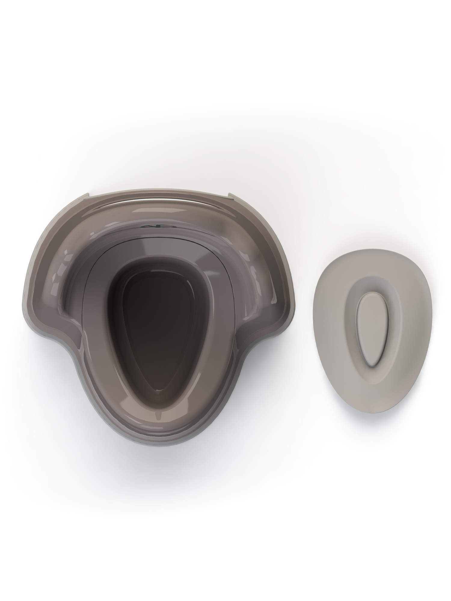 Горшок детский с крышкой Amarobaby Ergonomic серый - фото 5