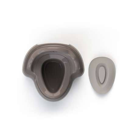 Горшок детский с крышкой Amarobaby Ergonomic серый