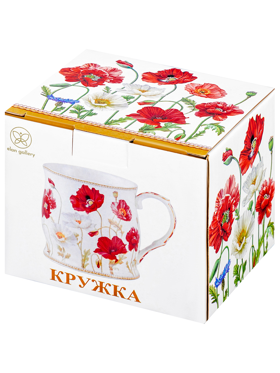 Кружка Elan Gallery 350 мл 11.5х8.5х8.5 см Маки - фото 7