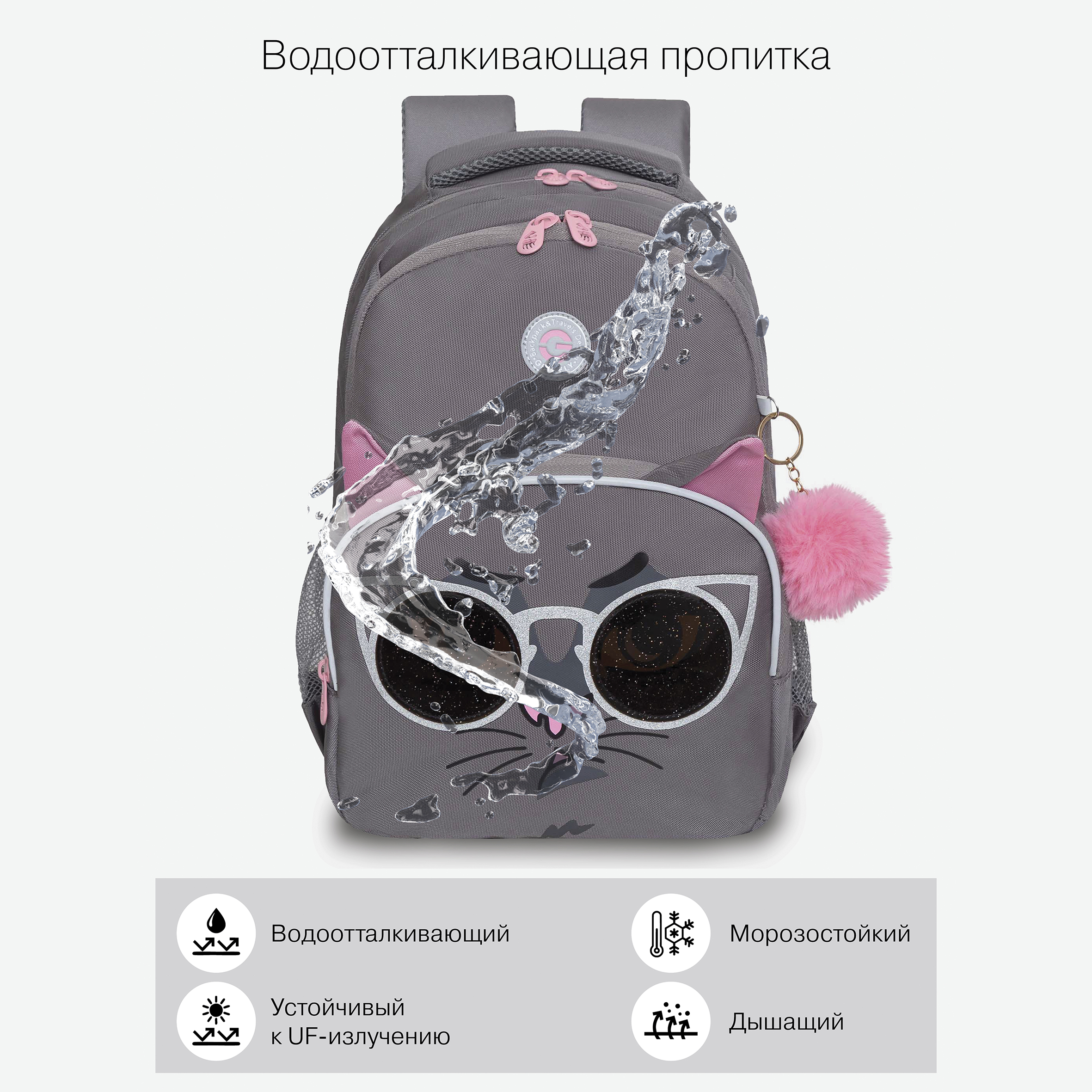 Рюкзак Grizzly Котик - фото 8