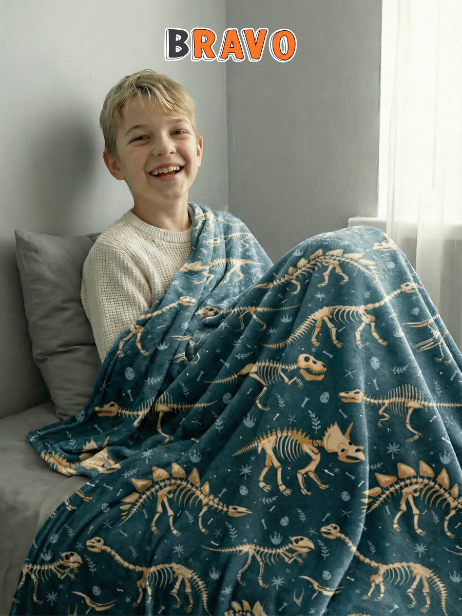 Покрывало Happy Family Динозаврики 150 x 200 см велсофт - фото 9