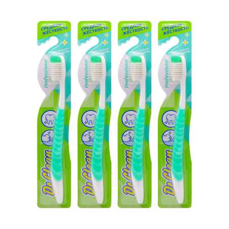 Зубная щетка классическая Dr. Clean 4 шт.