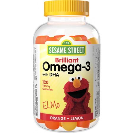 Омега-3 с ДГК мармеладки Sesame Street со вкусом апельсина и лимона 4 г 120 жев.марм.