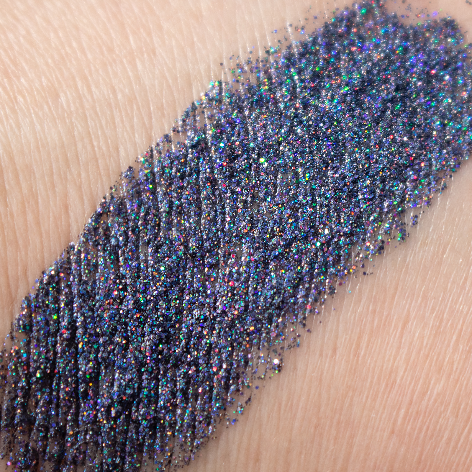 Жидкая глиттер подводка для стрелок ХОББИЛАБ с блестками синий графит с кисточкой - фото 7