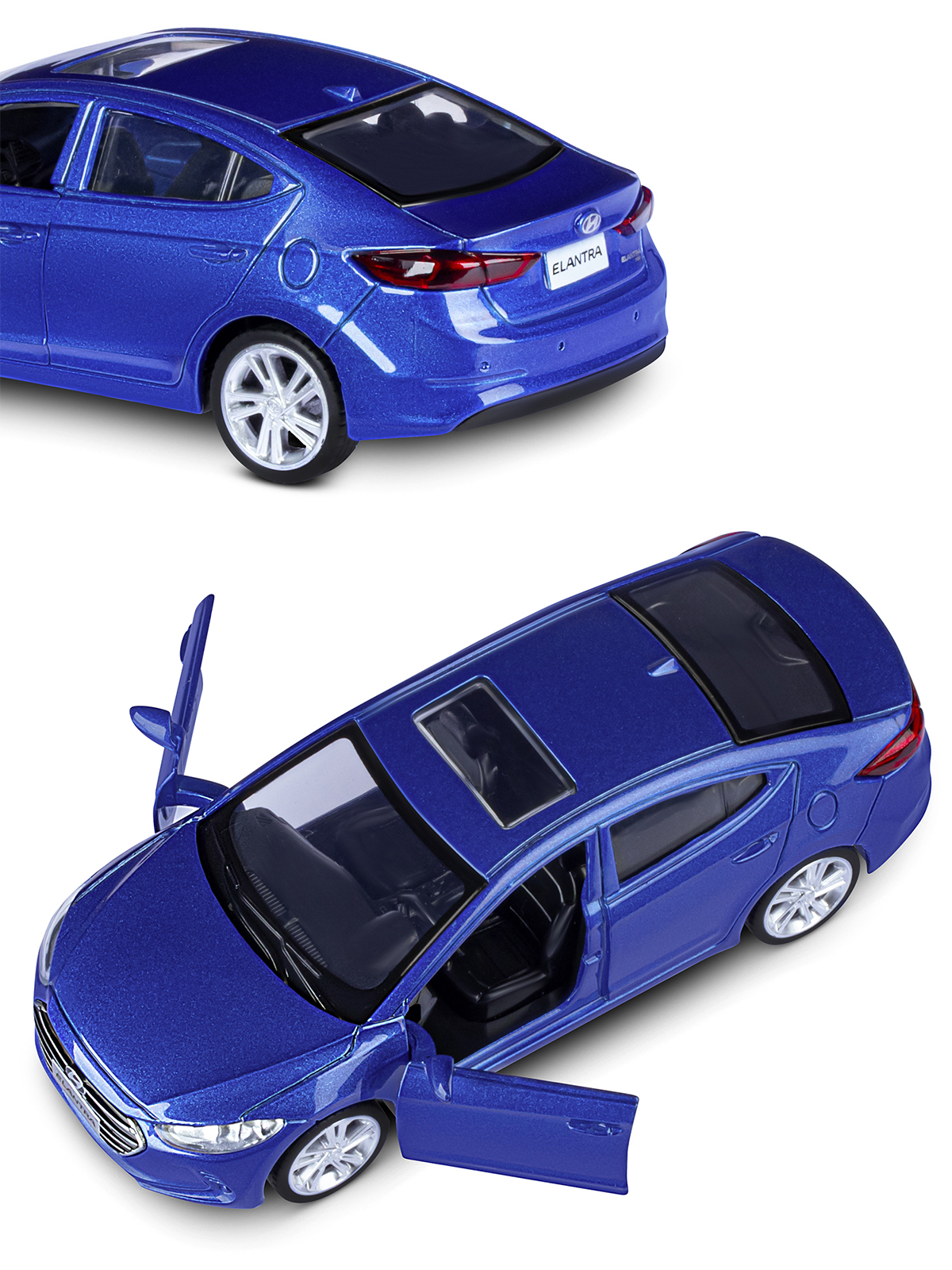 Автомобиль АВТОпанорама Hyundai Elantra 1:40 синий JB1251439 - фото 9