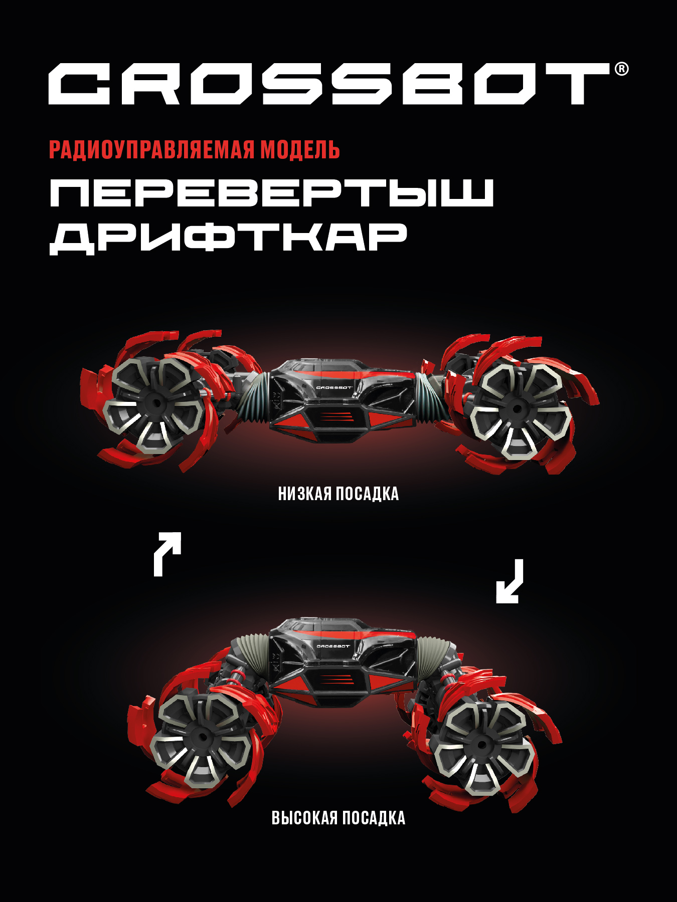 Внедорожник РУ CROSSBOT Перевертыш 1:18 - фото 6