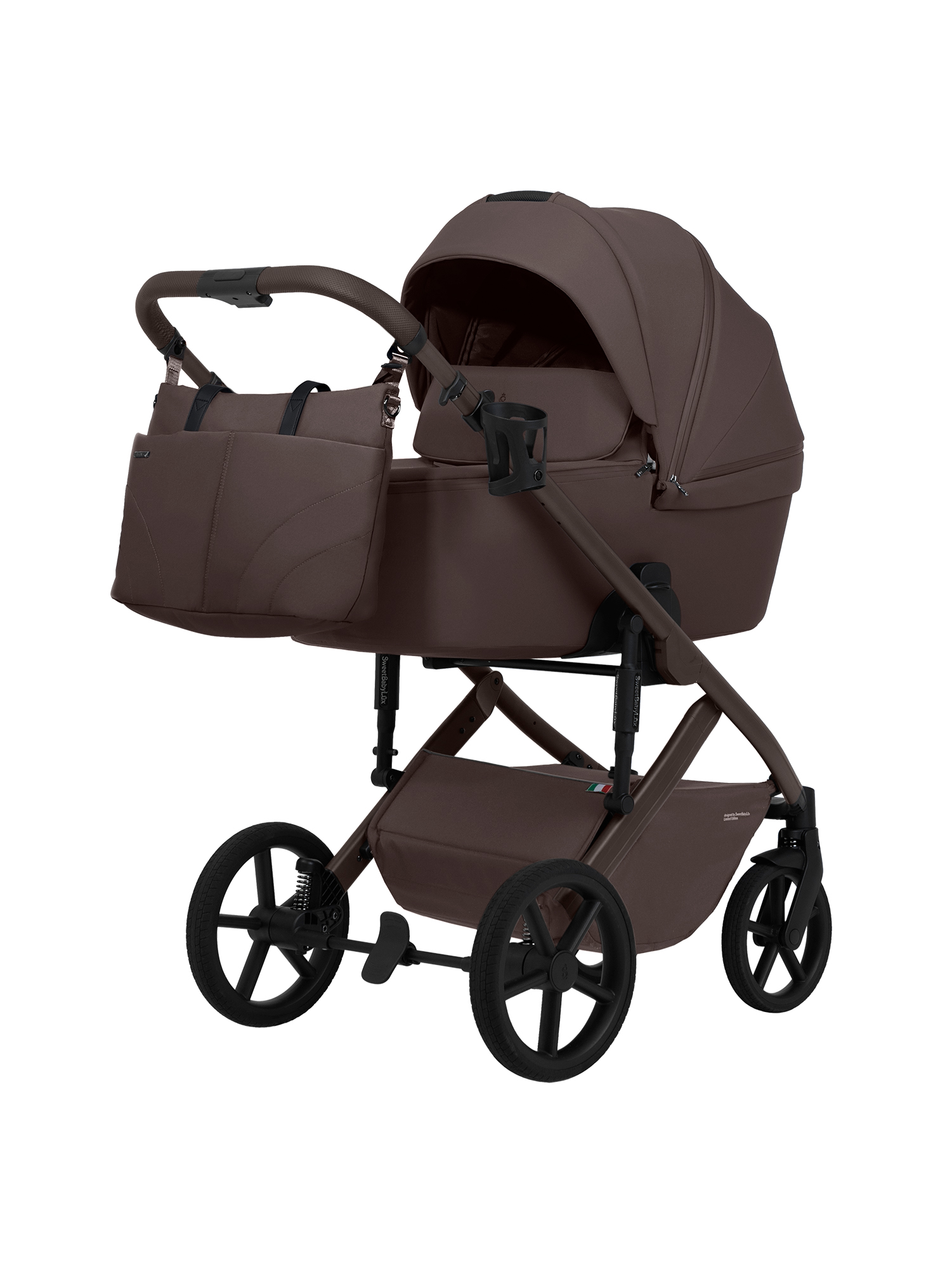 Коляска 2в1 Sweet Baby Dolce Chocolate Brown коричневый - фото 29