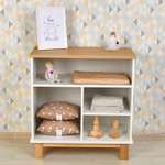 Комод для игрушек и книг Polini kids Белый-натуральный
