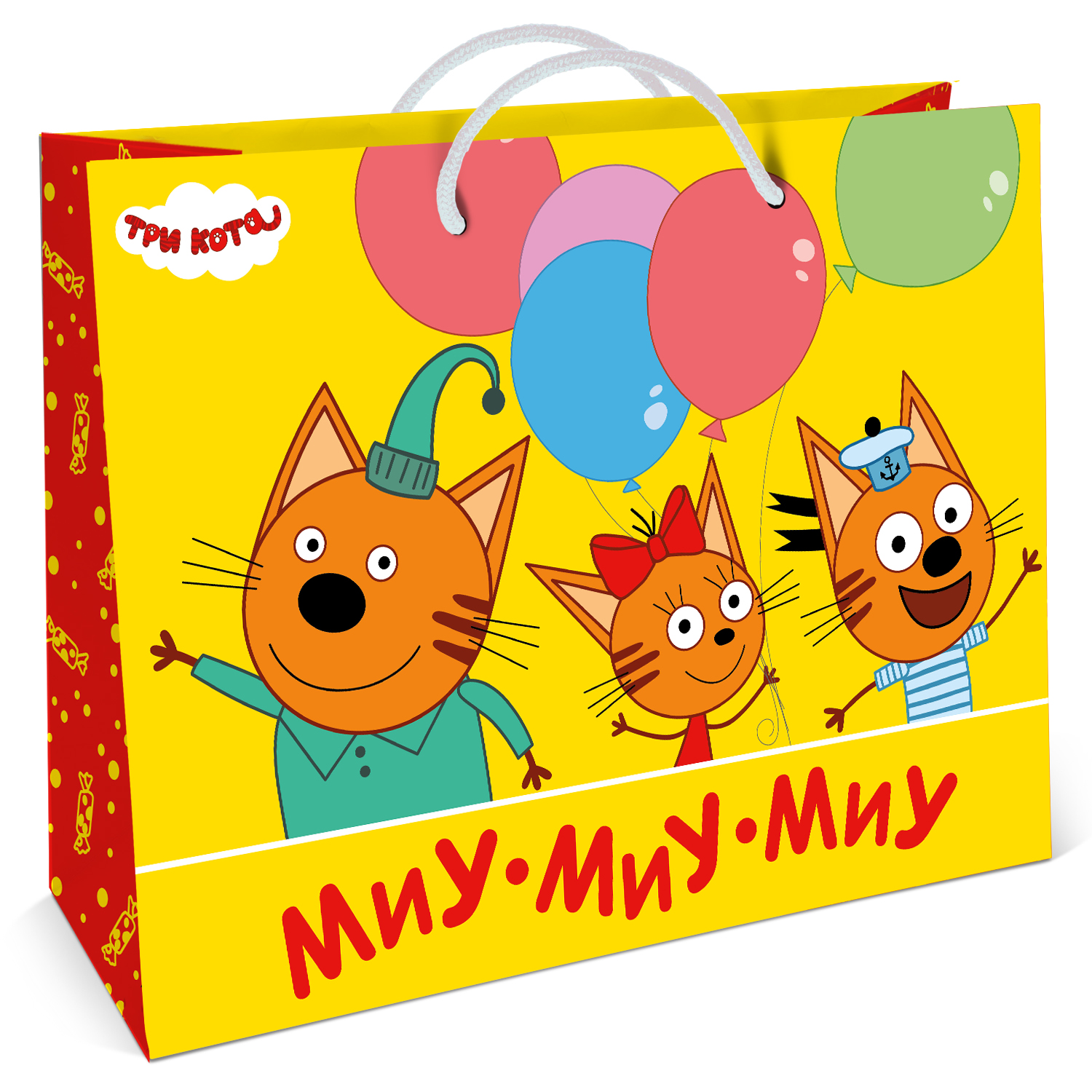 Пакет подарочный ND PLAY Три кота День Варенья 40*30см - фото 1