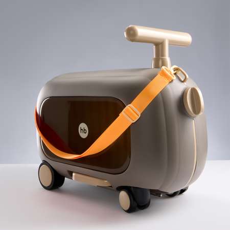 Чемодан Happy Baby travy темно-серый