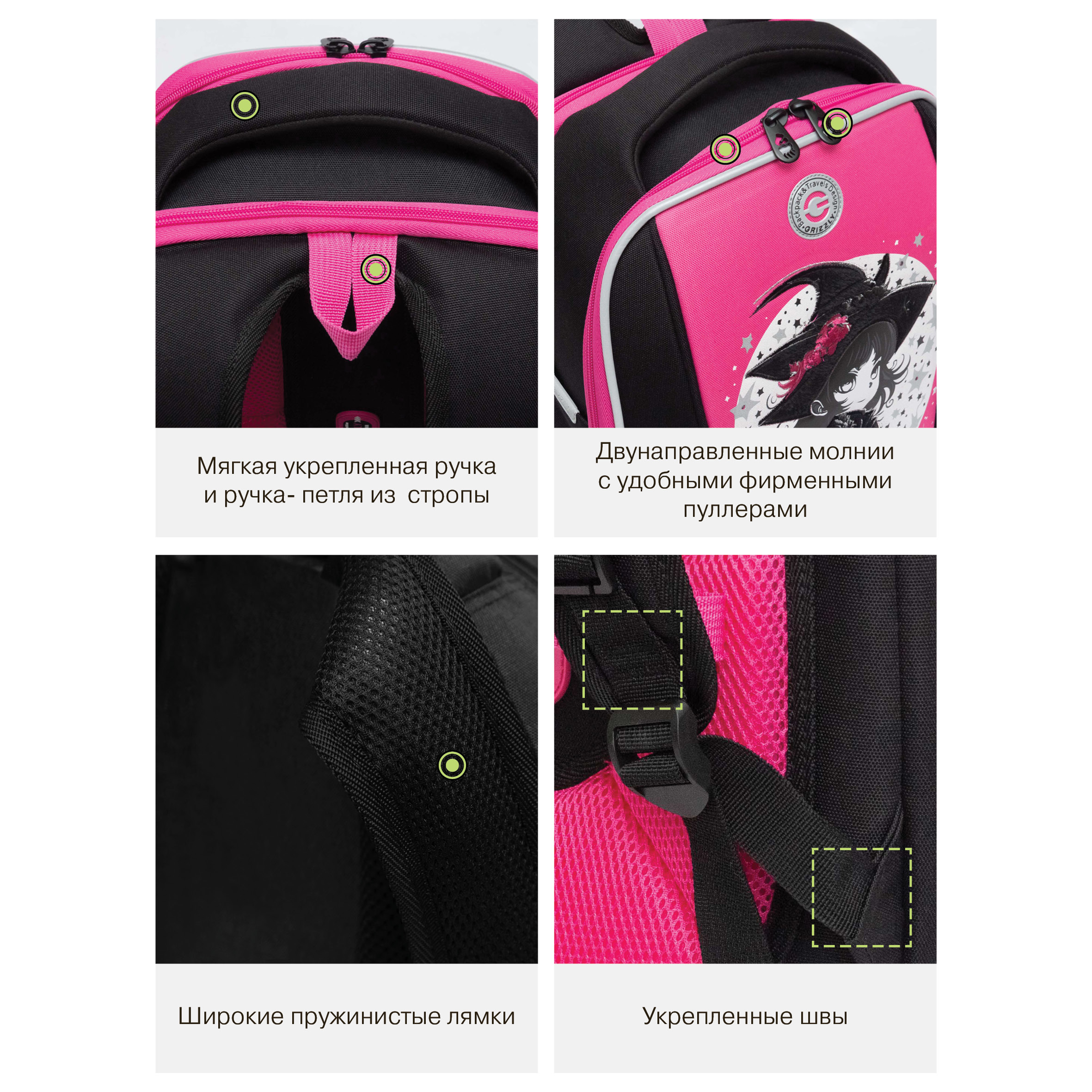 Ранец Grizzly для девочки - фото 14