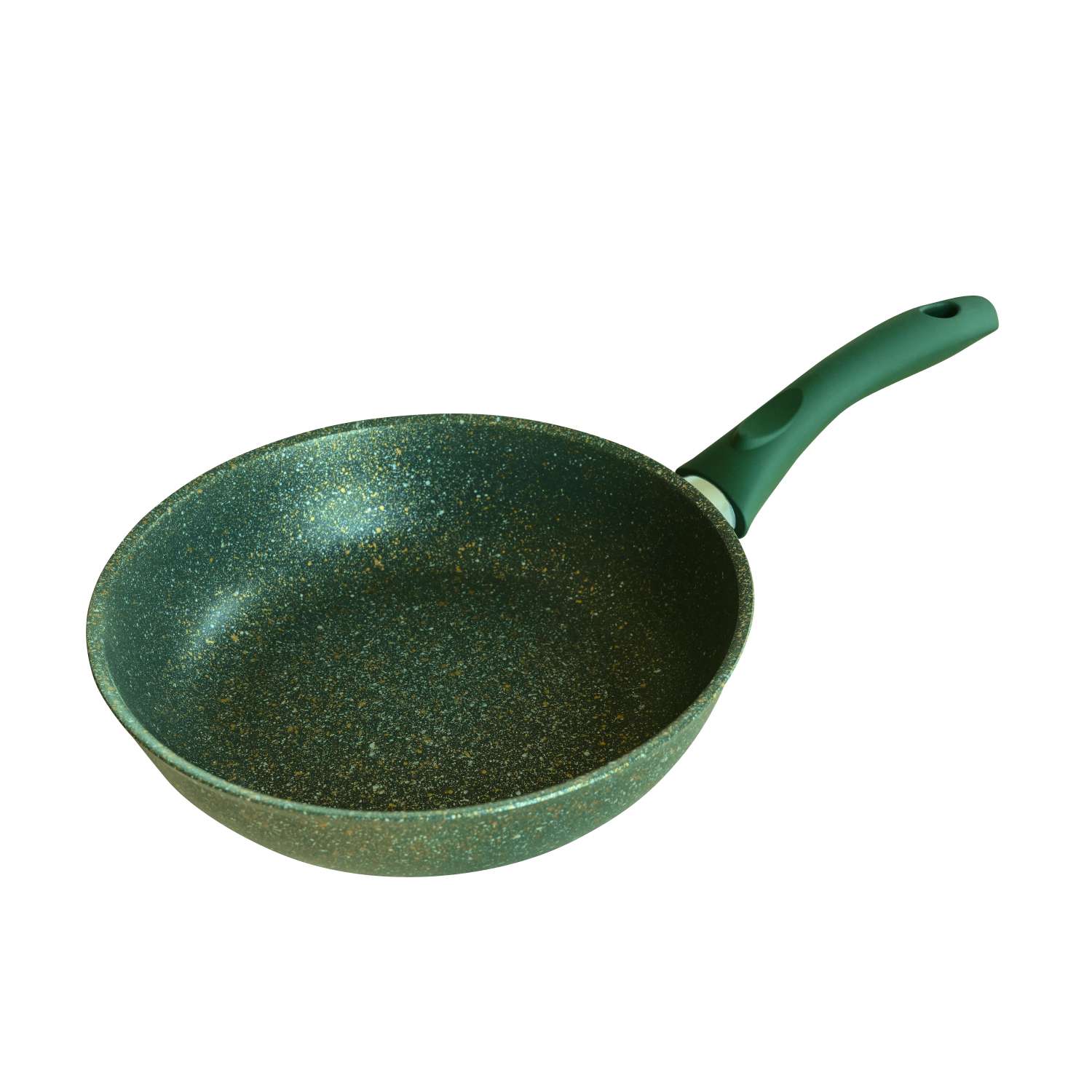 Сковорода Kukmara Trendy style Мalachite антипригарная с ручкой 22см - фото 1