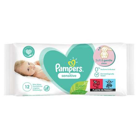 Влажные салфетки Pampers Sensitive 12 шт.