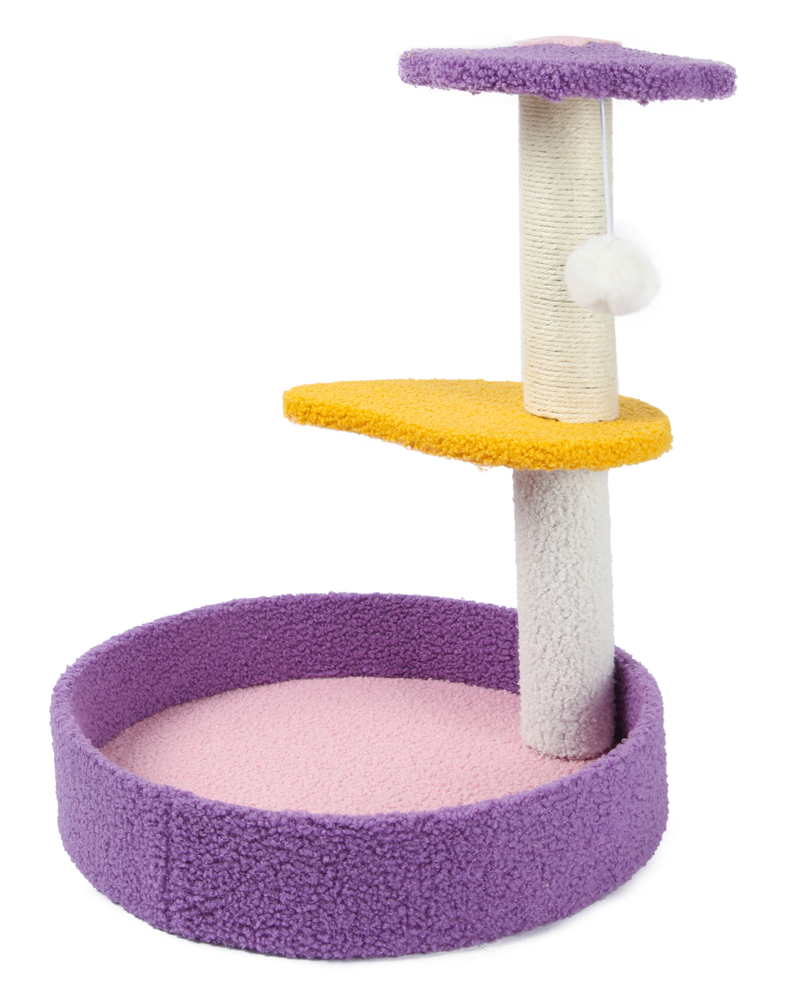 Когтеточка для кошек Barbaks Столбик с двойной сидушкой Пьедестал 47*37см - фото 6