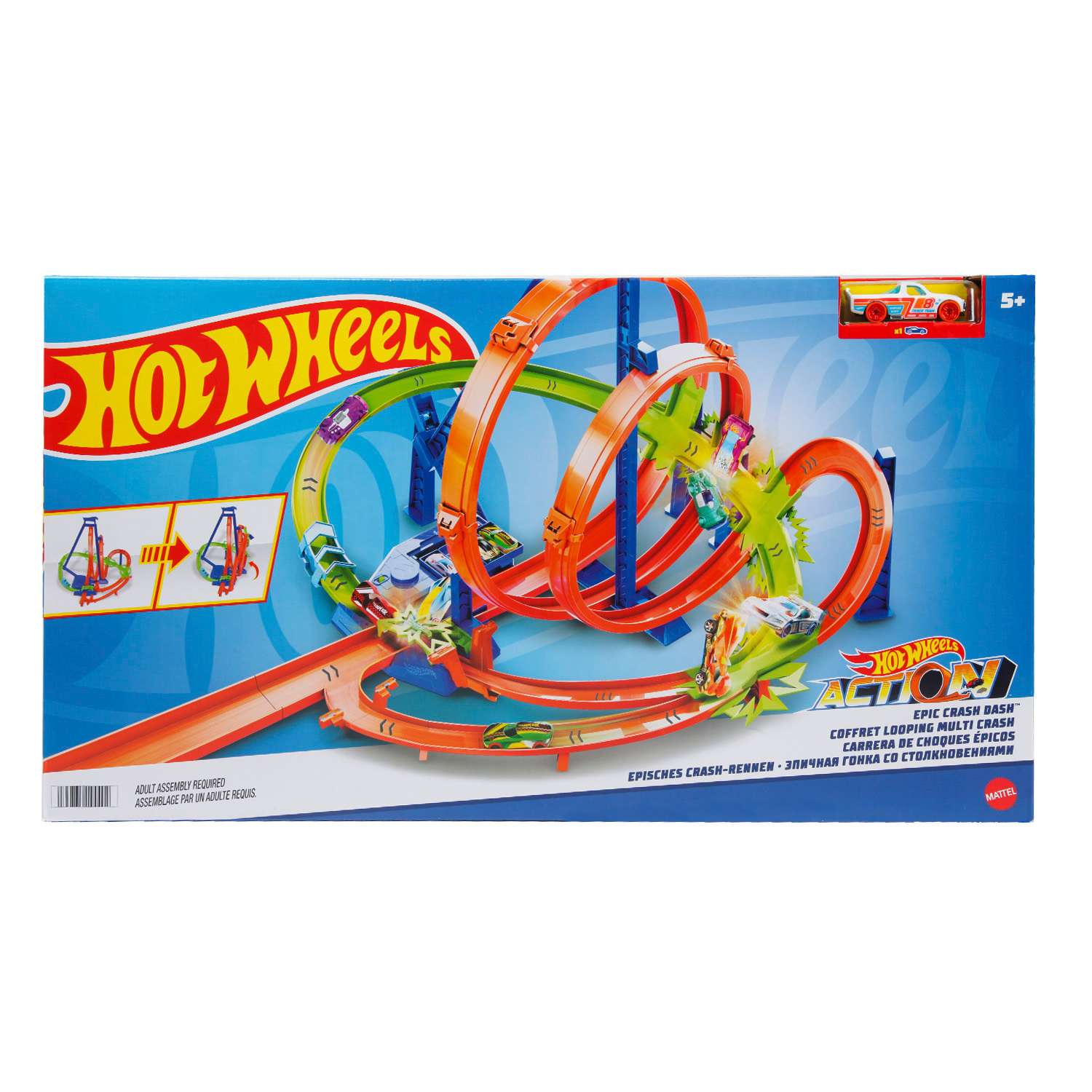 Трек Hot Wheels Epic Crash Dash многоуровневый HNL97 - фото 1