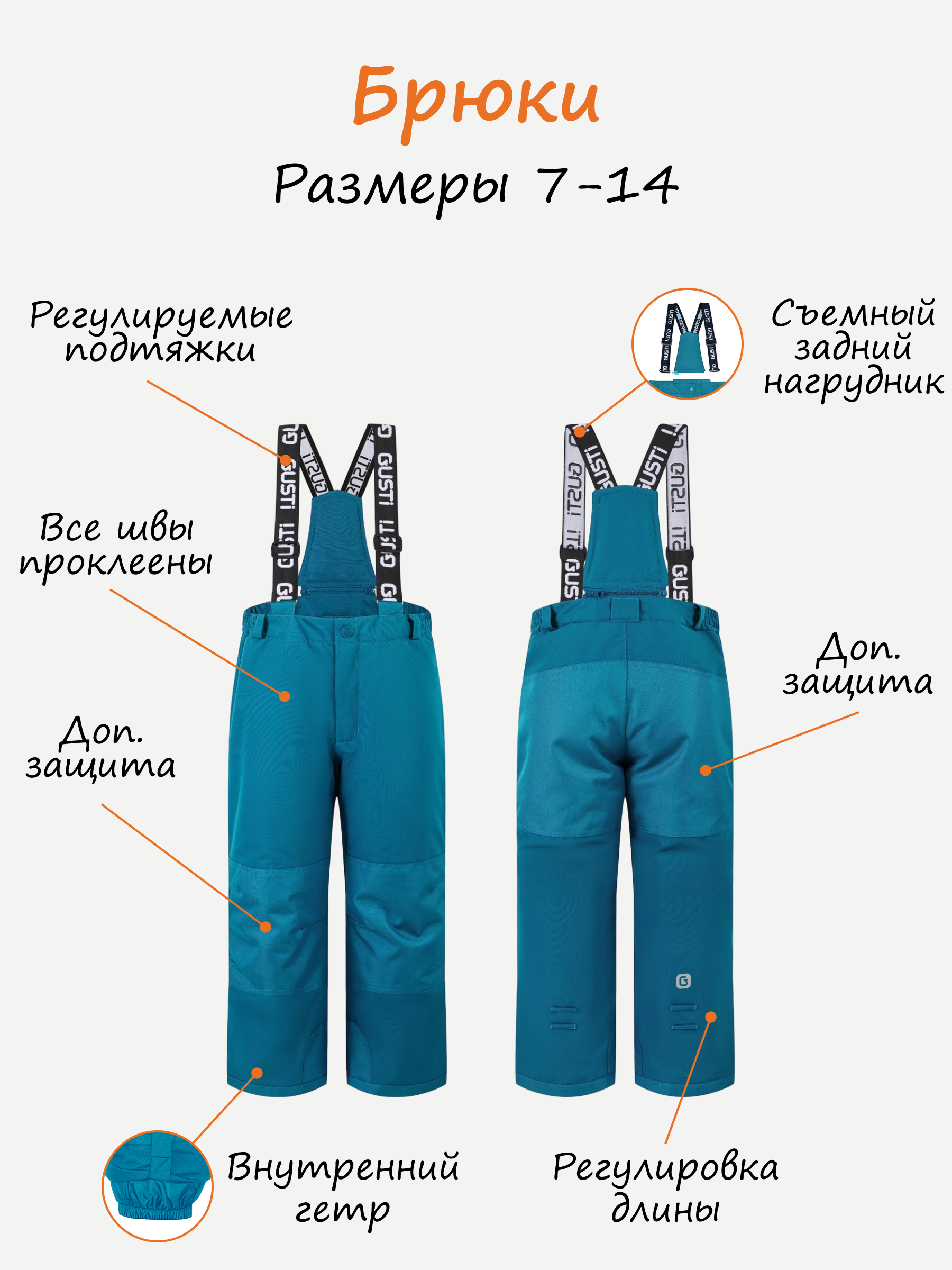 Полукомбинезон GUSTI GW4UP292-OCEANSIDE - фото 5