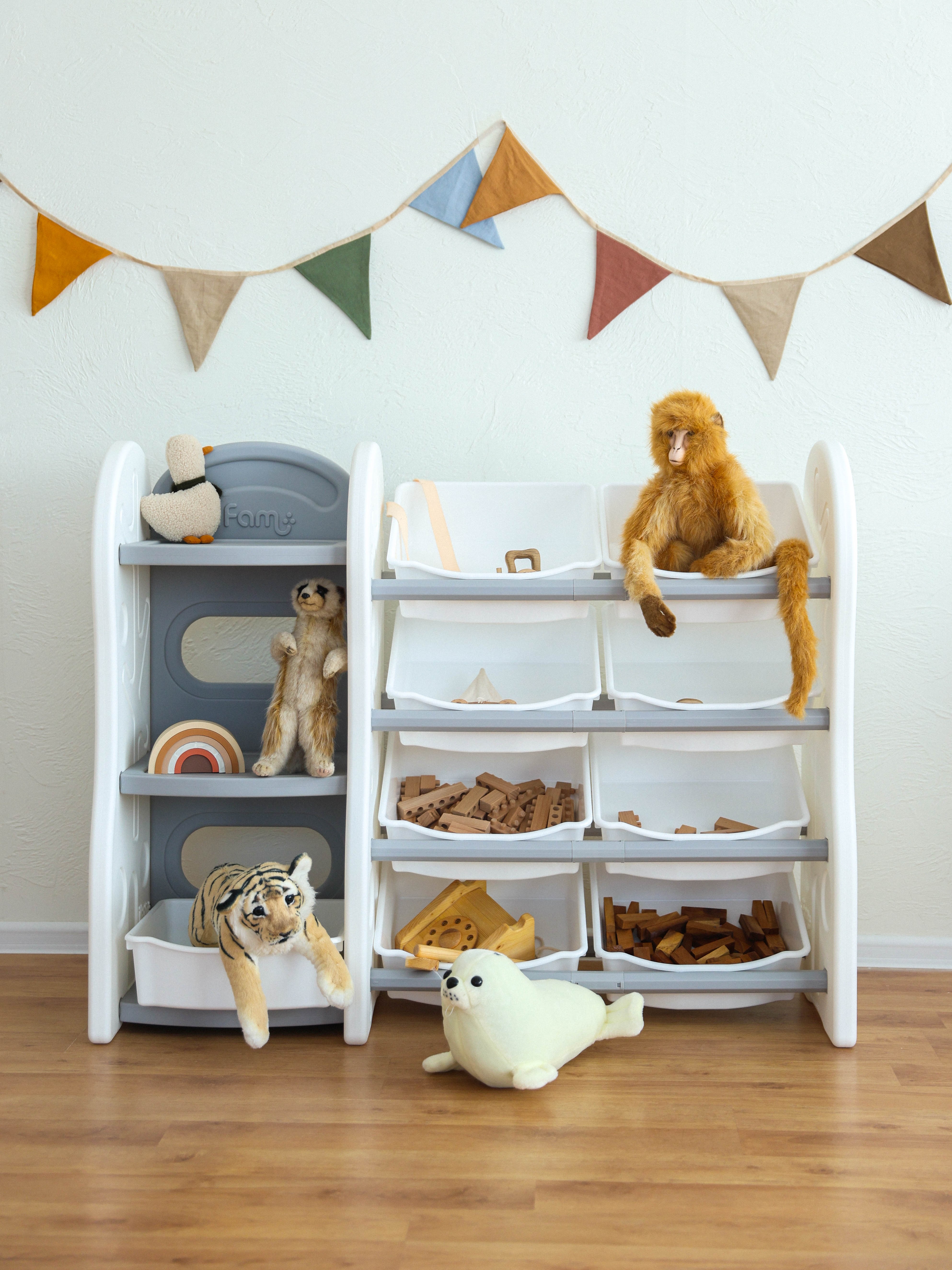 Стеллаж для игрушек Ifam DesignToy-4 серый - фото 12