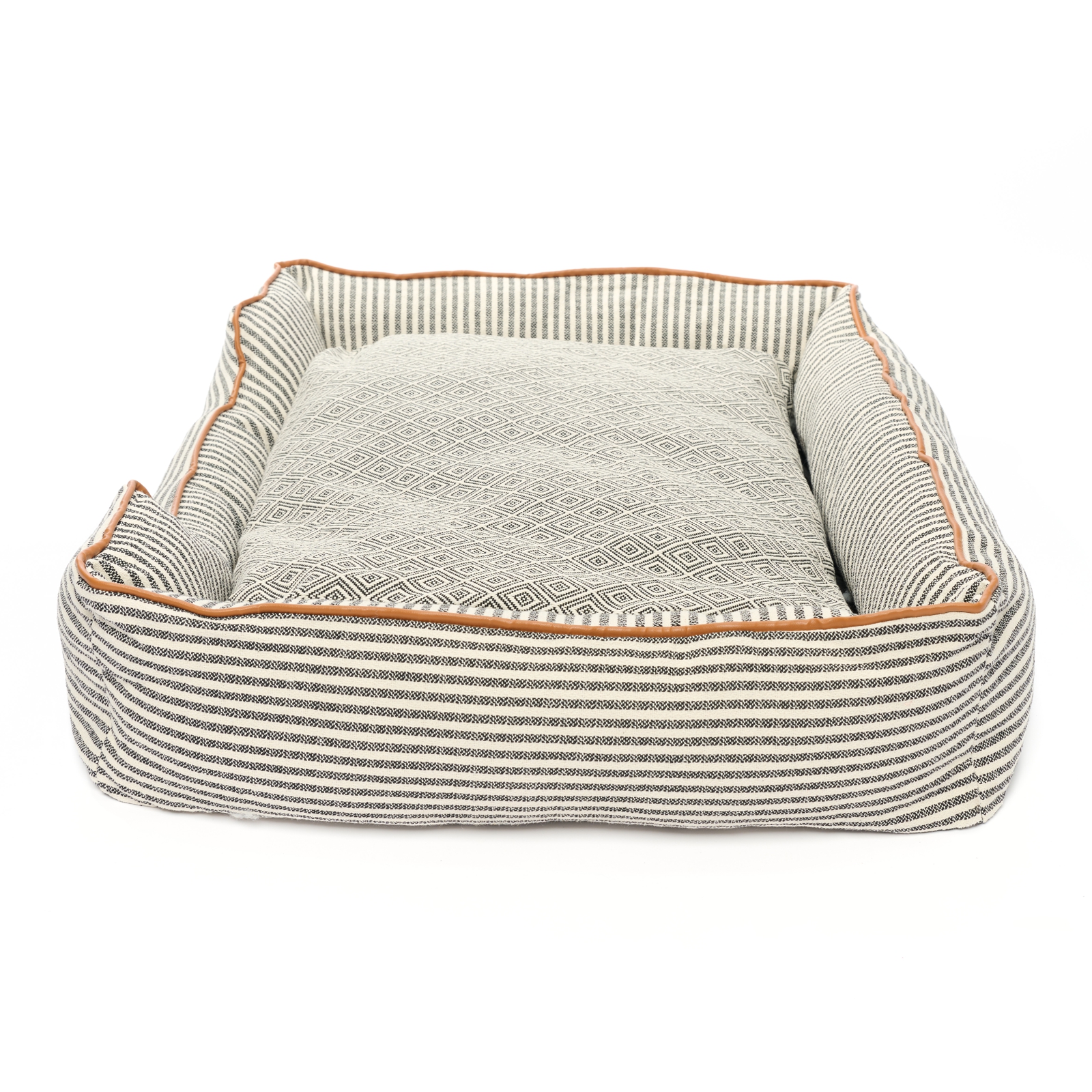 Лежанка для животных Не один дома Stripe Dream M 61*48*18см черно-белый - фото 2