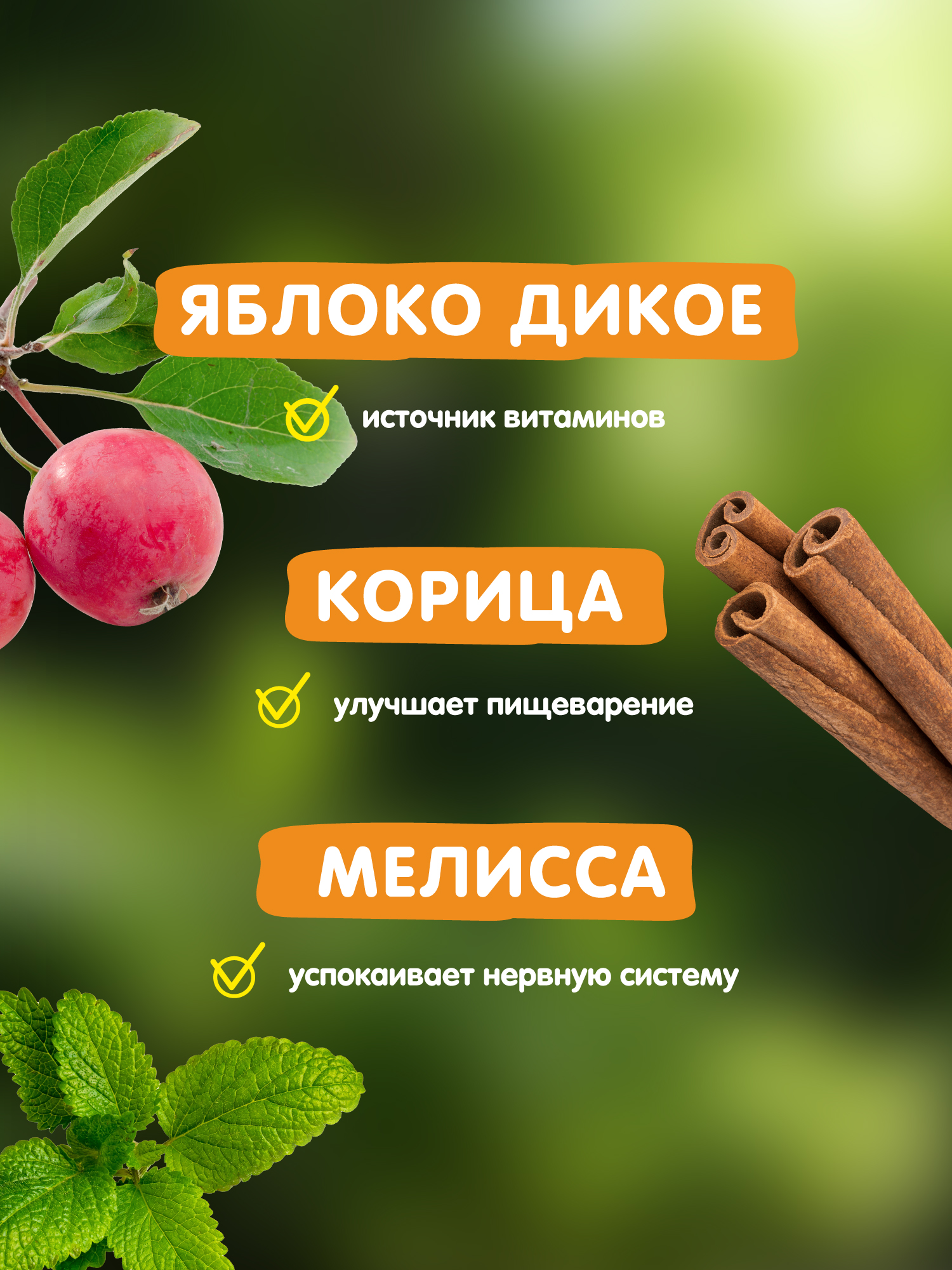Чай облепиховый натуральный с апельсином Травы горного Крыма 20 пирамидок 70г. - фото 4