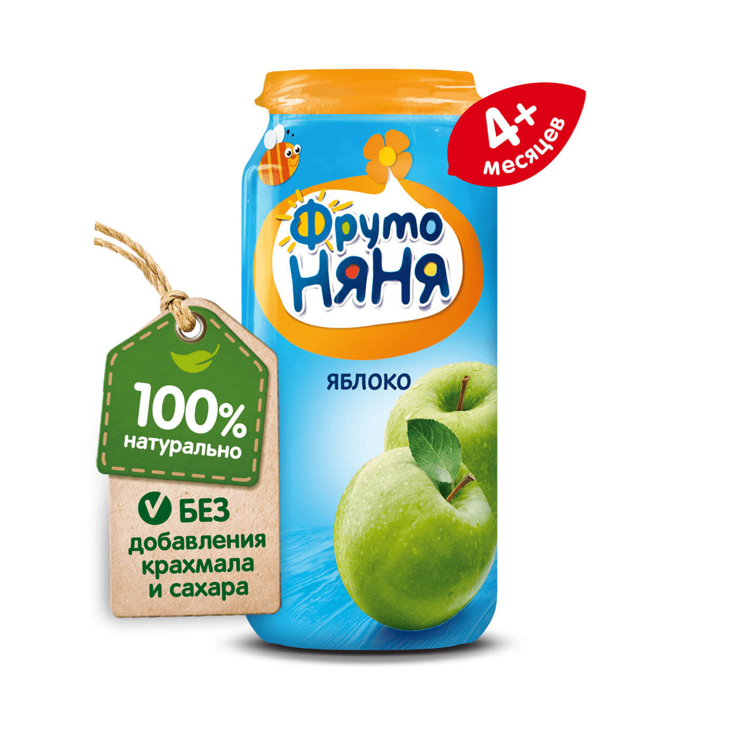 Пюре ФрутоНяня Яблоко с 4 мес 250 г - фото 2