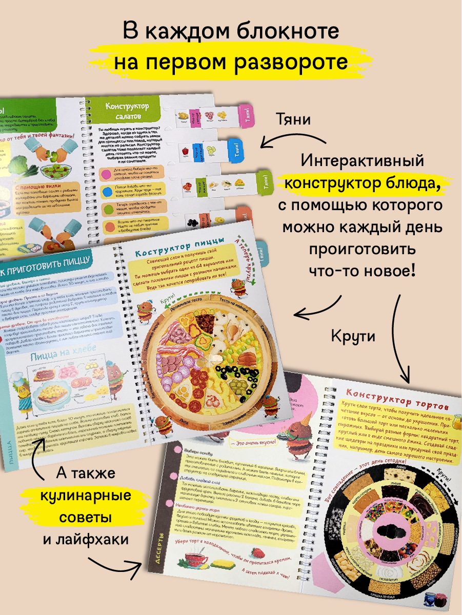 Скетчбуки кулинарные BimBiMon Набор из 3 штук - фото 2